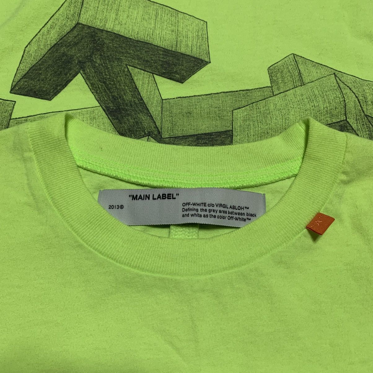 Off-White Off White Small Arrows Graphic Neon Green Tee Virgil Abloh Size US S / EU 44-46 / 1 - 4 Thumbnail