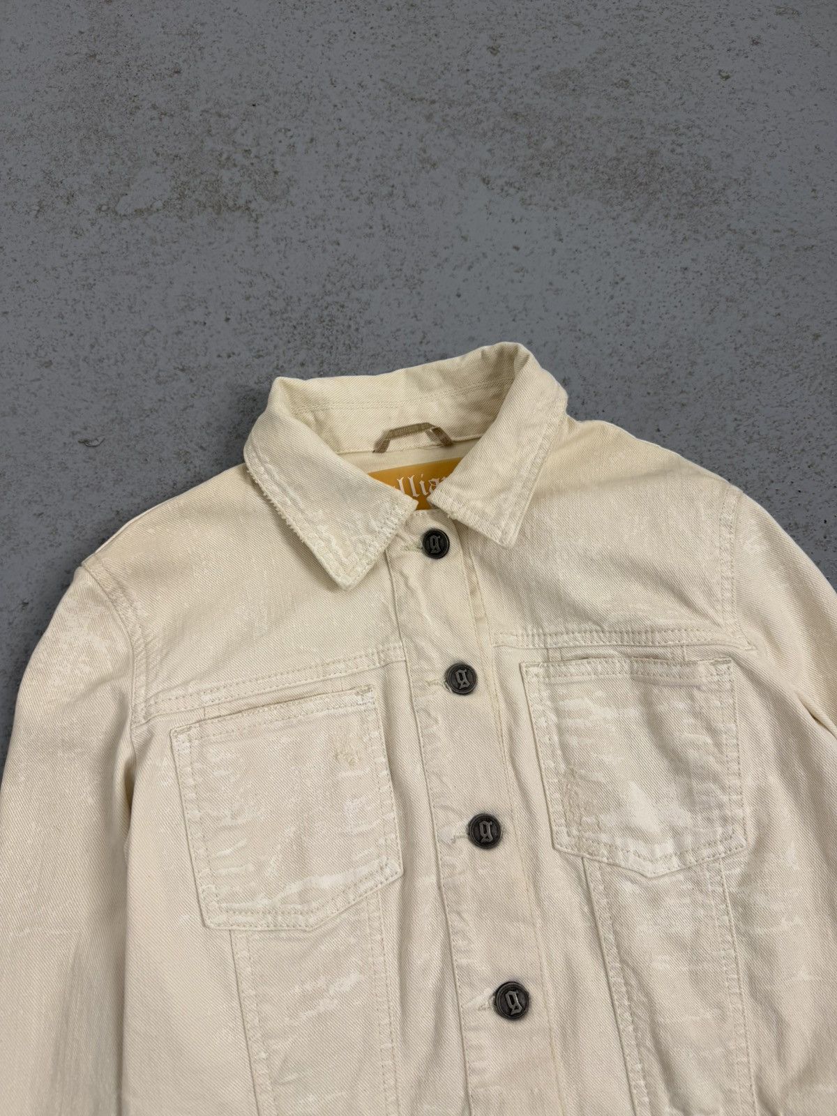 John Galliano 00s John Galliano Galliano’s Club Painted Raw Denim Jacket Size S / US 4 / IT 40 - 5 Thumbnail