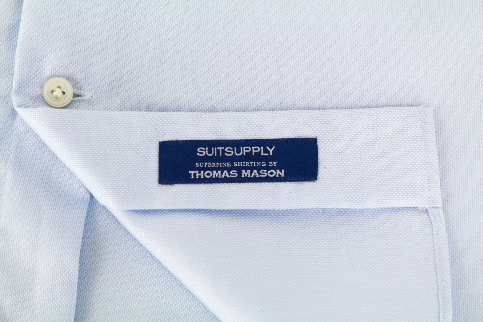 Suitsupply ~S Slim Blue Cotton Cutaway Classic 72841 Size US S / EU 44-46 / 1 - 5 Thumbnail