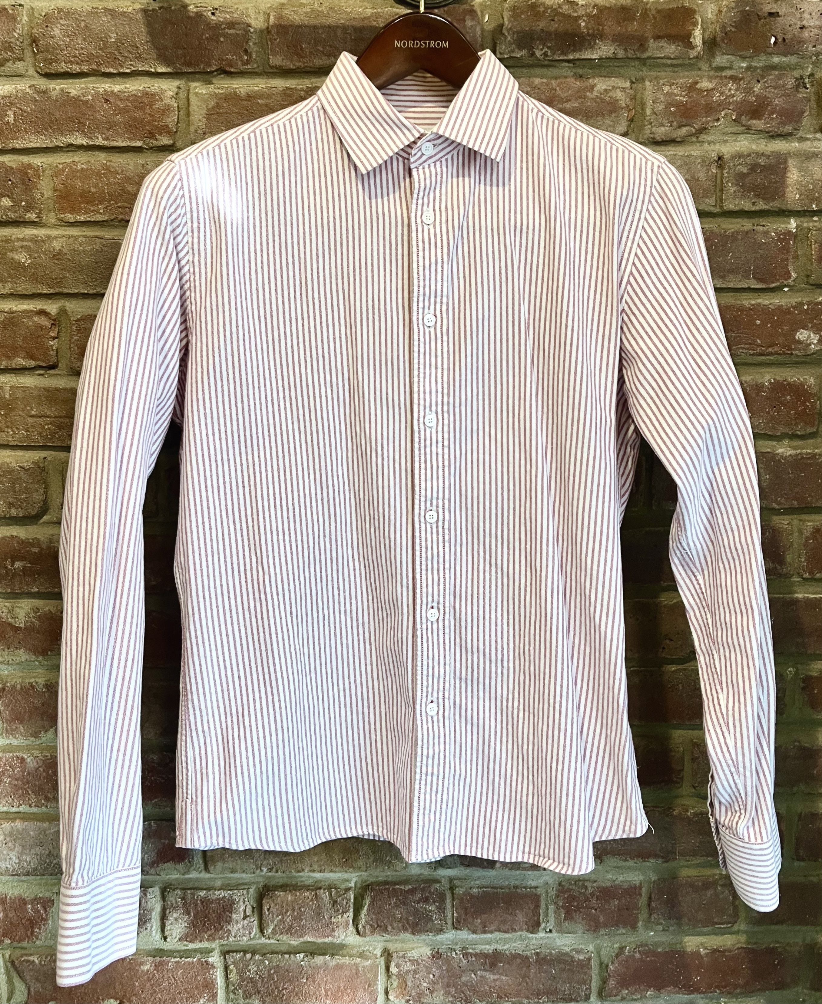 Brooklyn Tailors Brooklyn Tailors 100% Cotton Slim Pinstripe Shirt Size US M / EU 48-50 / 2 - 1 Thumbnail