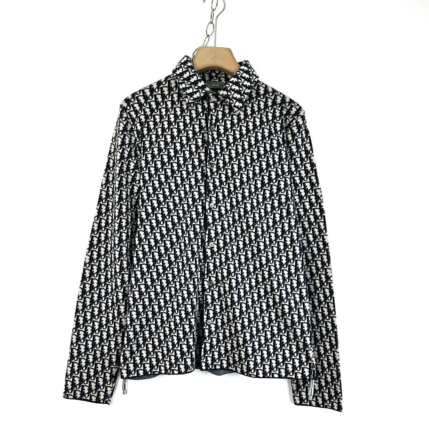 Dior Dior Monogram Logo Long Sleeve Cotton Shirt Size S / US 4 / IT 40 - 1 Thumbnail