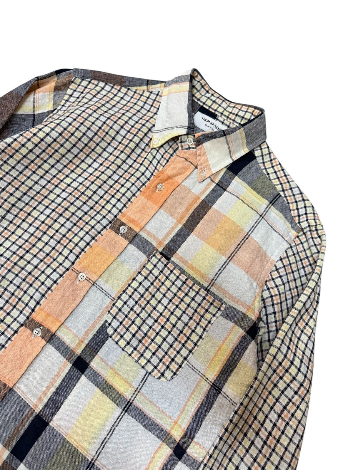 Thom Browne Thom Browne Colourblock Plaid button up Shirt Size US L / EU 52-54 / 3 - 2 Thumbnail