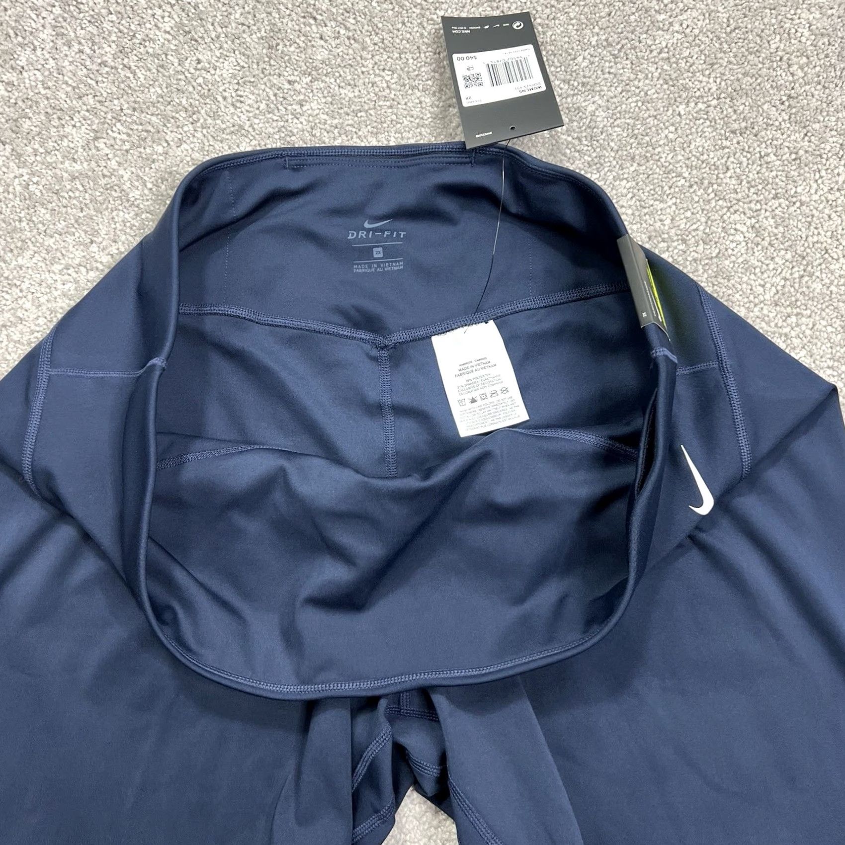 Nike Nike One Shorts Women’s 2X Dri-FIT High-Waisted 7" Biker DD0425-451 Blue NWT NEW Size 40" / US 18 - 7 Thumbnail