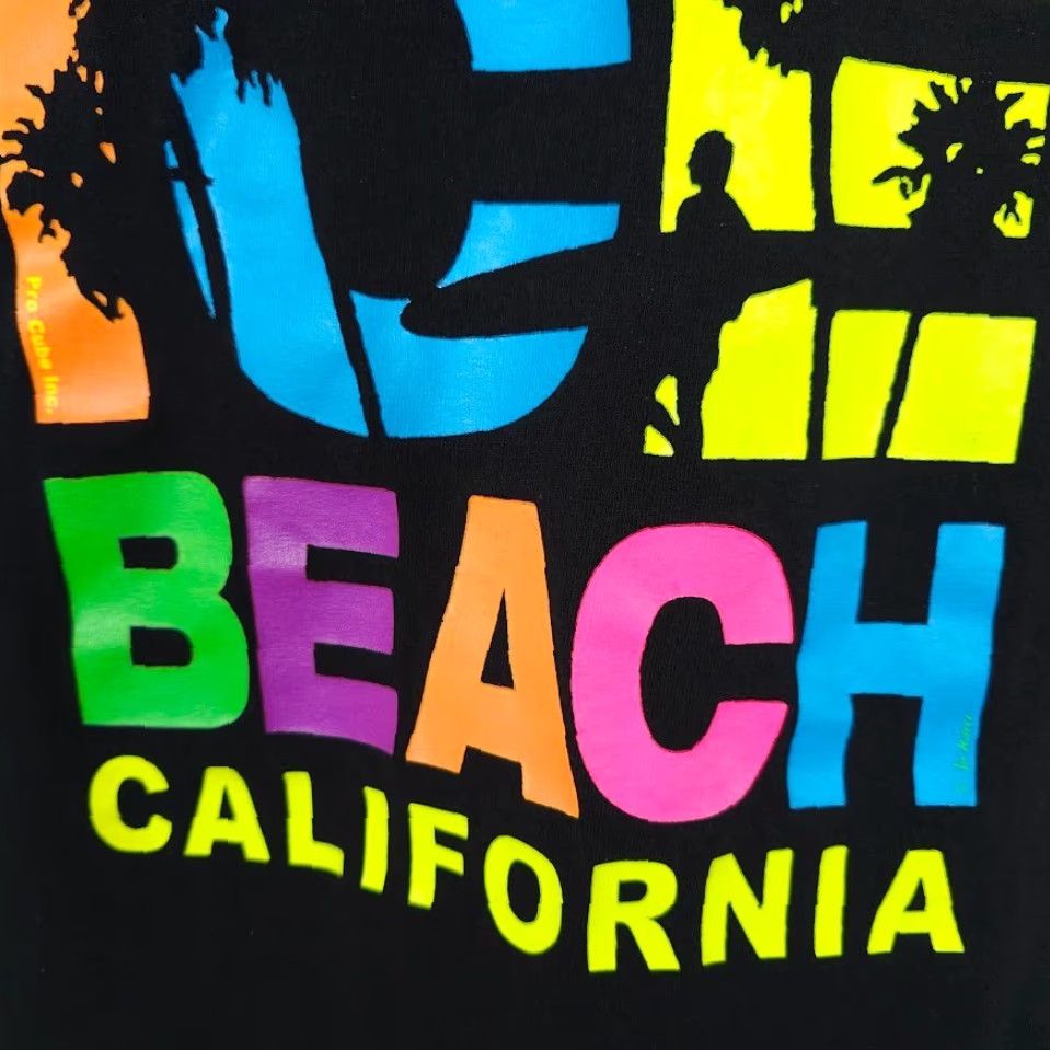 Gildan Venice Beach T Shirt Mens Size Medium Black California Surfing Travel Tee Size US M / EU 48-50 / 2 - 4 Thumbnail