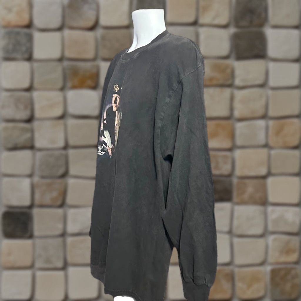 Vintage Johnny Winter Blues Rock Musician Shirt Men XL Long Sleeve Black Front Graphic Size US XL / EU 56 / 4 - 1 Thumbnail