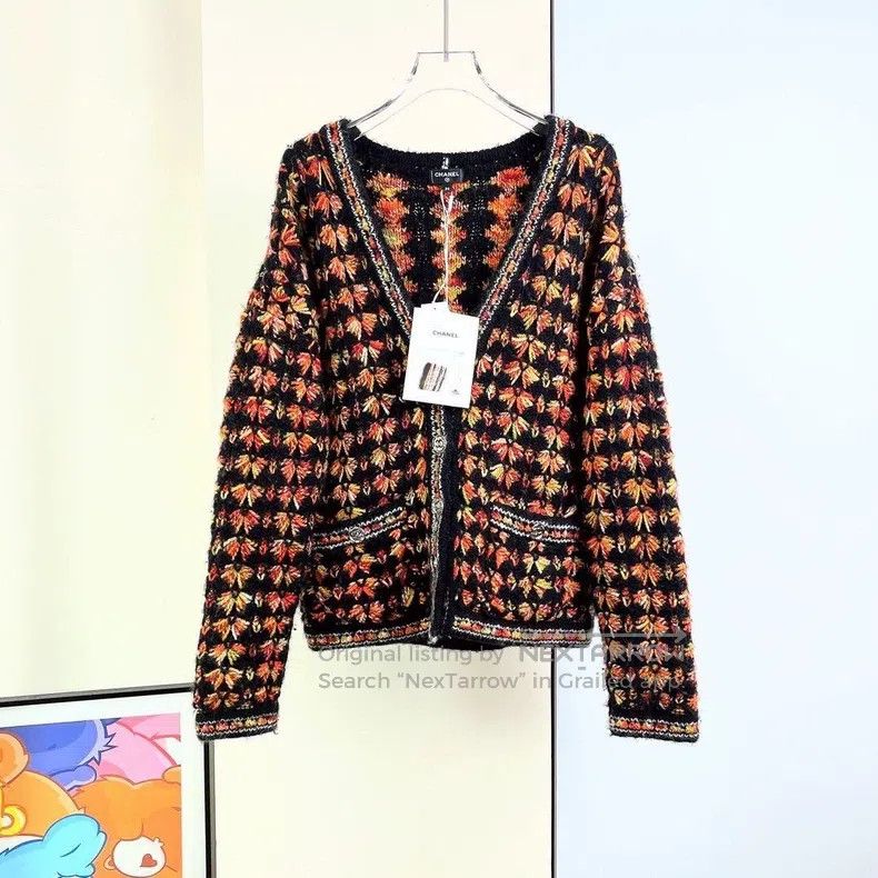Chanel Chanel 23A High-end Handicraft Workshop Knitted Cardigan c Size XXS / US 00 / IT 34 - 2 Thumbnail