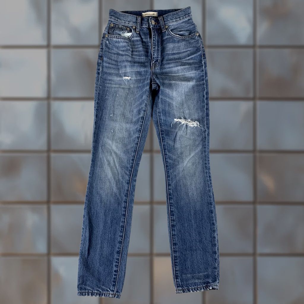 Madewell MADEWELL RIGID SKINNY JEANS WOMENS SIZE 23 BLUE 25X29 Size 40" / US 18 - 1 Thumbnail