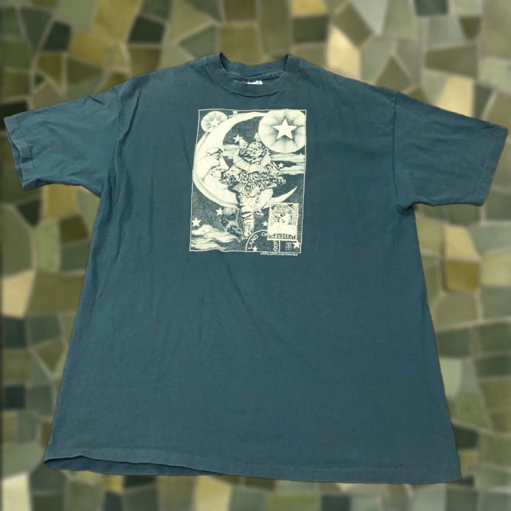 Hanes VINTAGE Land Of Nod Sweet Dreams Graphic Print T-Shirt Men XL Blue 90s Art USA Size US XL / EU 56 / 4 - 1 Thumbnail