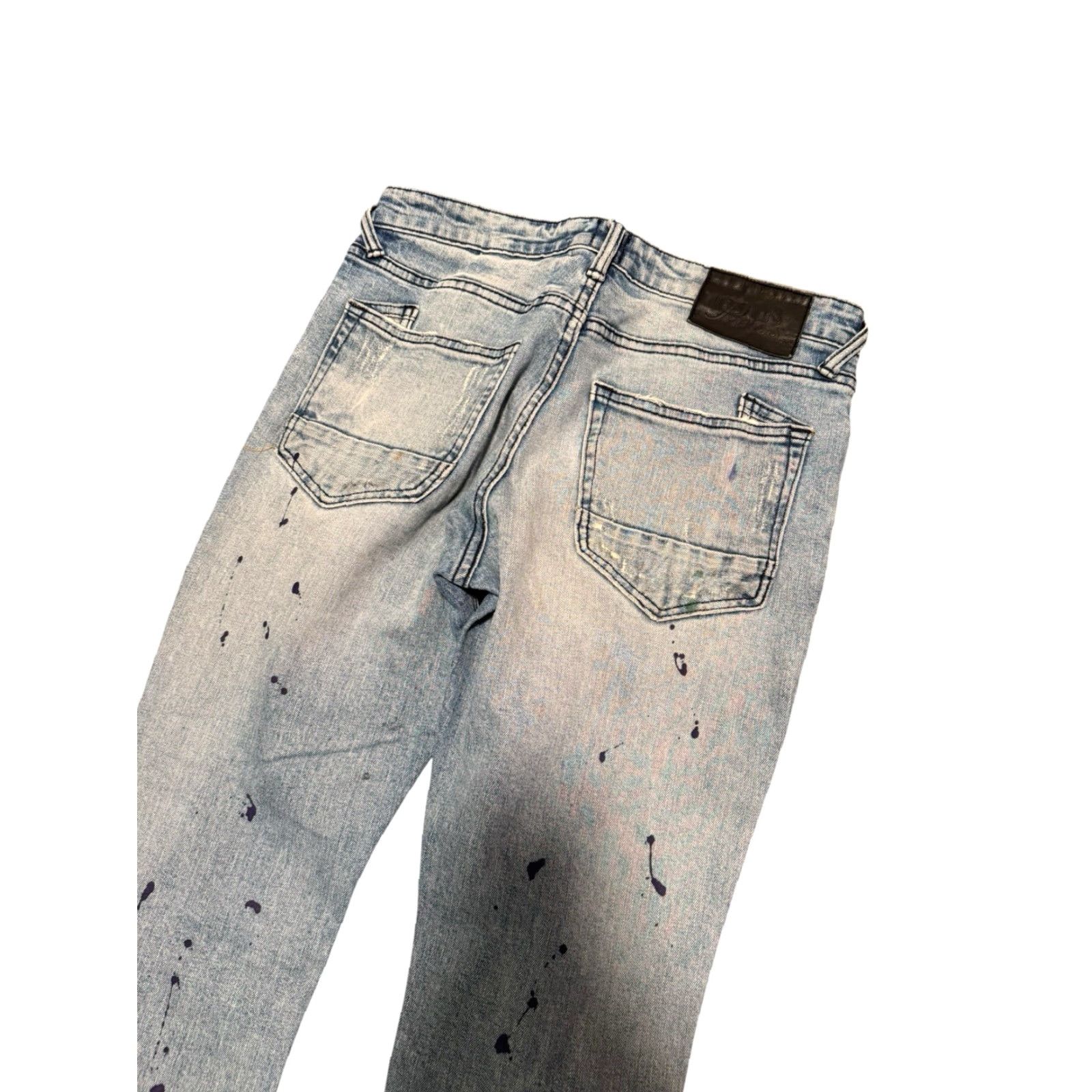 Prps PRPS Le Sabre Slim Tapered Jeans Size 30 Light Wash Distressed Paint Splatter Jeans Size US 30 / EU 46 - 5 Thumbnail