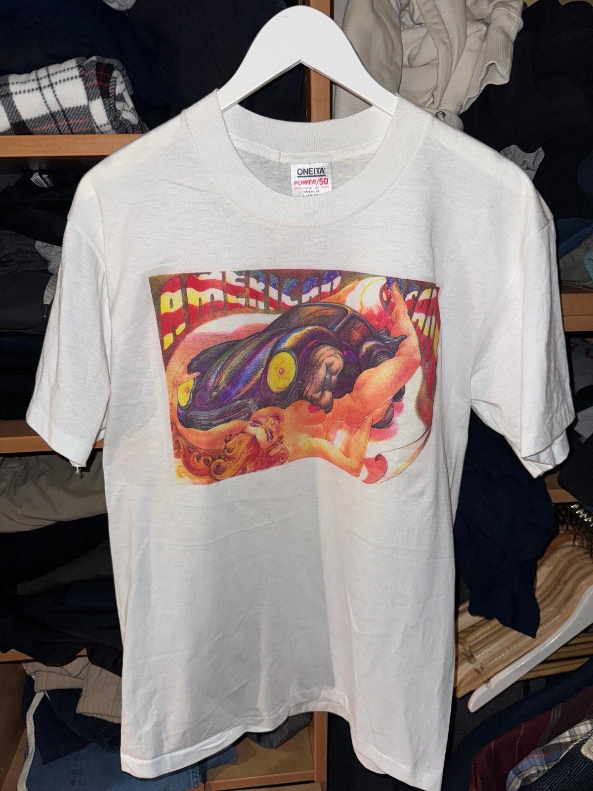 Designer VTG Penthouse Art “ American Dream” Muscle Car Tee Rare Sz L Size US L / EU 52-54 / 3 - 2 Thumbnail