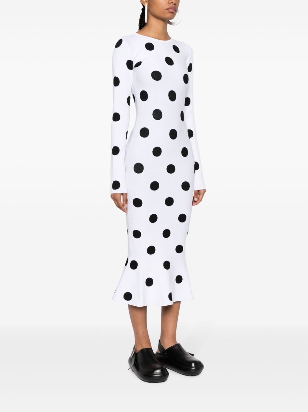 Marni o1w1db10824 Midi Dress in Black/White Size XS / US 0-2 / IT 36-38 - 4 Thumbnail