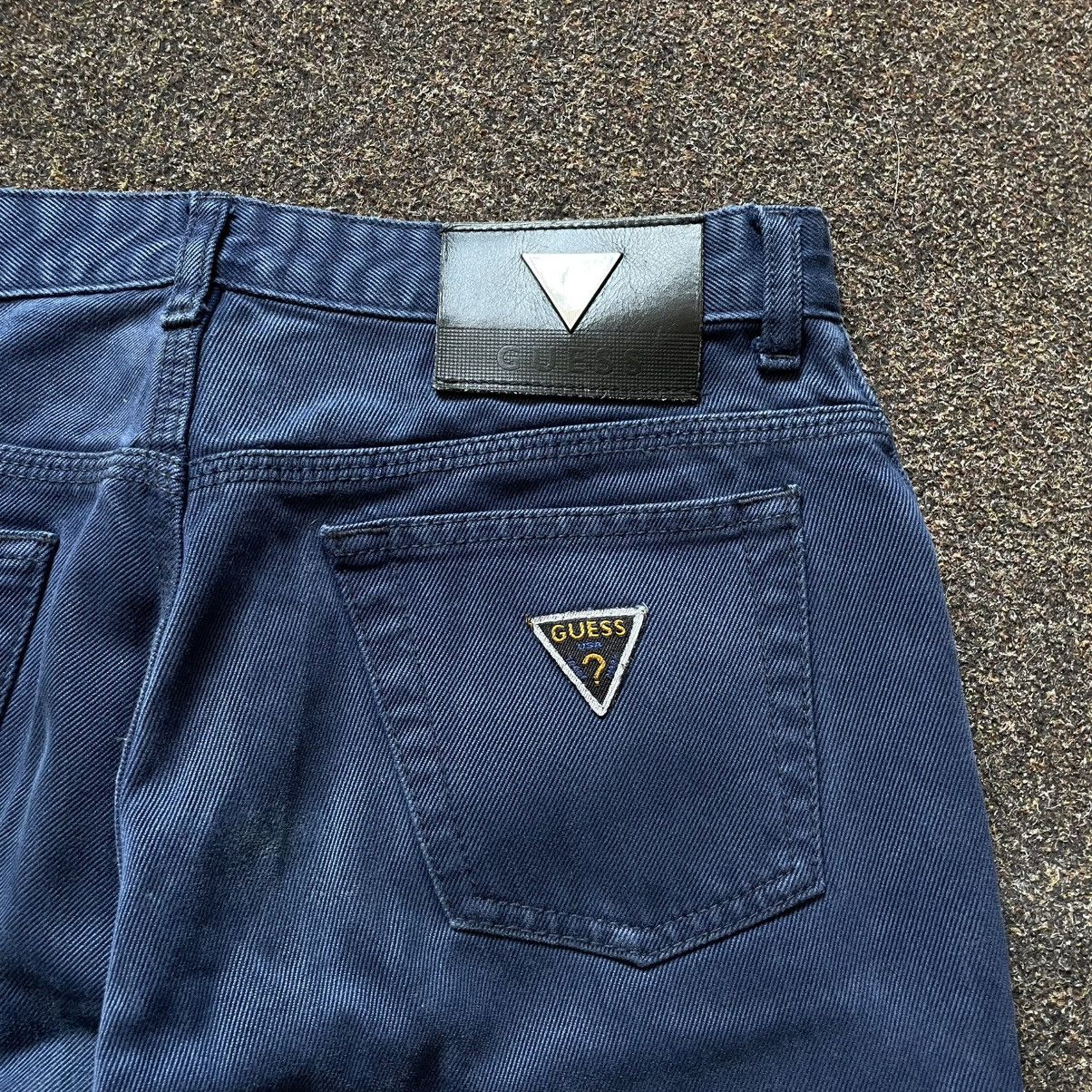 Vintage Vintage 90s Guess Flared Baggy Wide Leg Jeans Skate Faded 31 Size 31" - 4 Thumbnail
