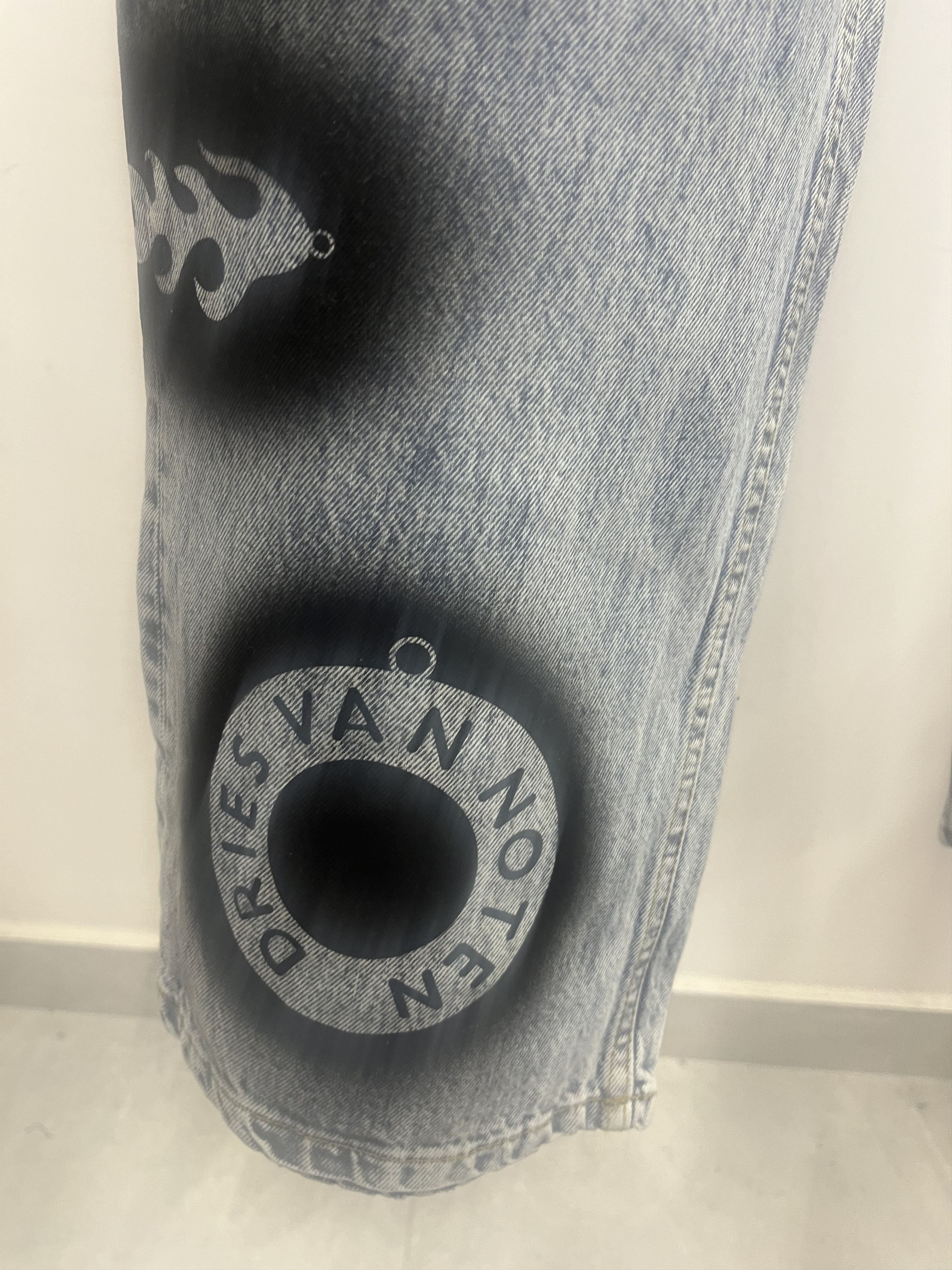 Dries Van Noten × Stussy Stussy x Dries Van noten stencil jeans Size US 34 / EU 50 - 5 Thumbnail