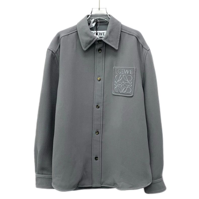 Loewe Loewe Gray logo embroidered wool collar long sleeve single Size M / US 6-8 / IT 42-44 - 1 Thumbnail