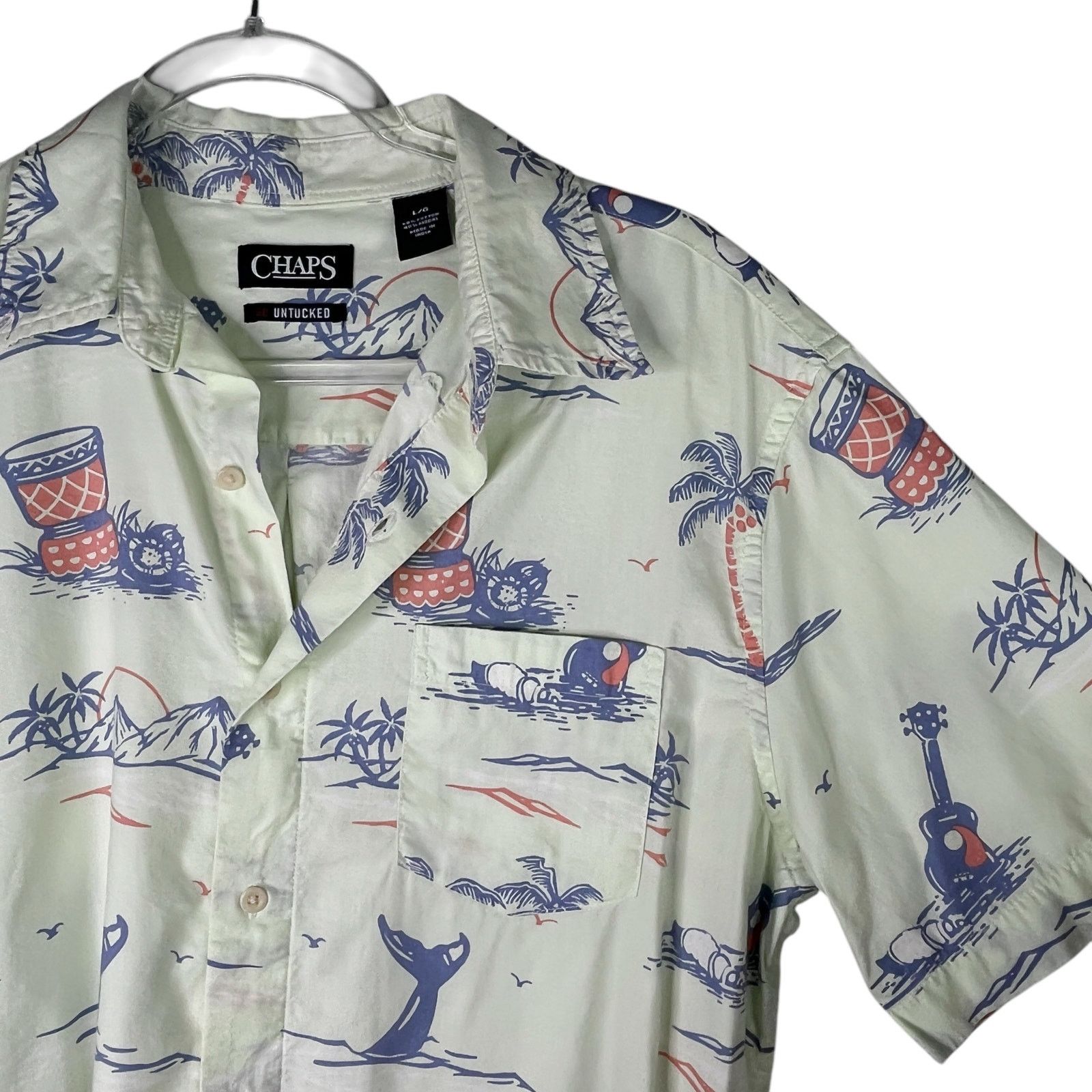 Chaps Chaps Go Untucked Hawaiian Button Down Shirt Large Size US L / EU 52-54 / 3 - 6 Thumbnail