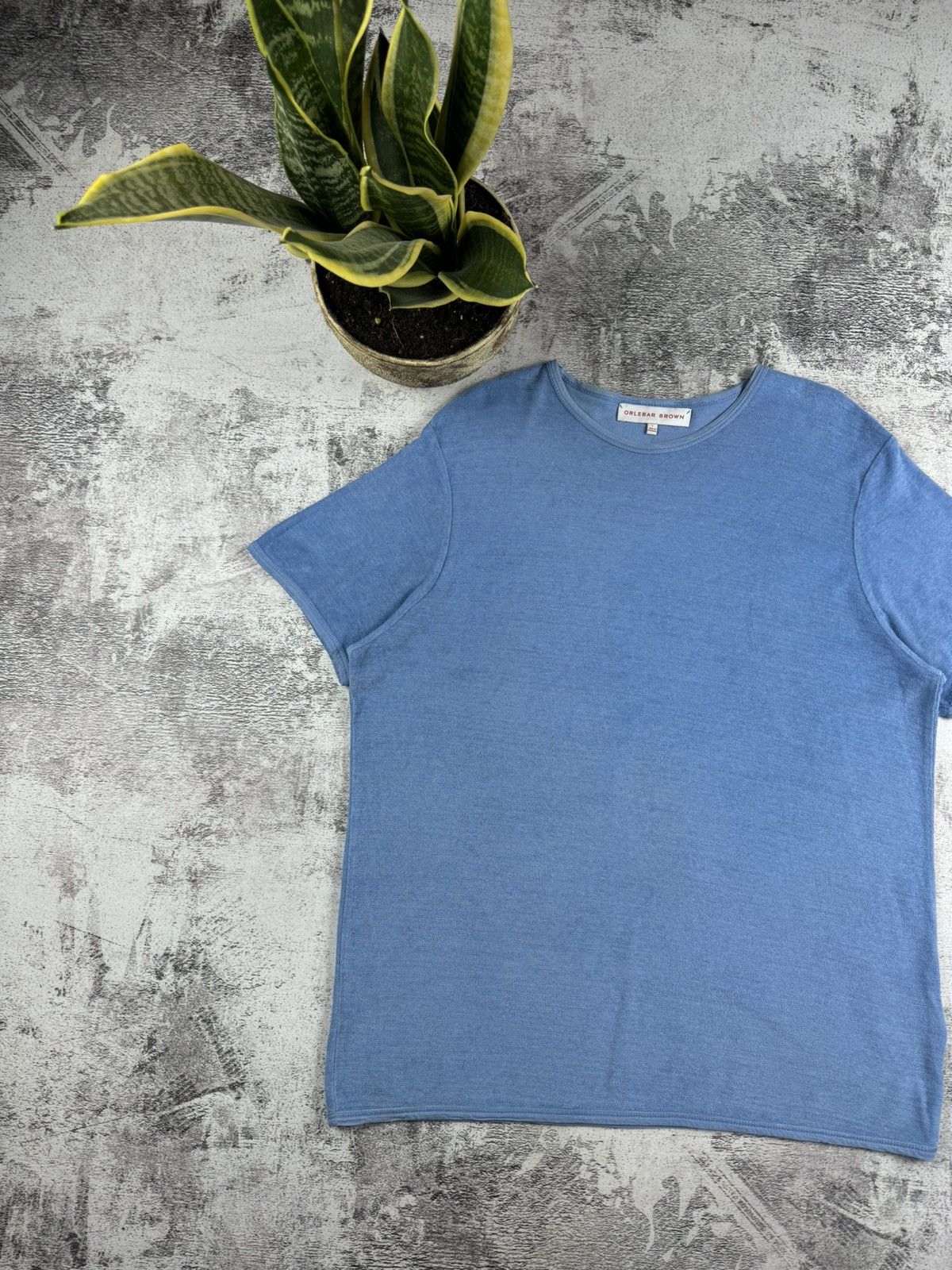 Orlebar Brown Orlebar Brown Linen Pullover Velour Basic T-Shirt Tee Size US L / EU 52-54 / 3 - 2 Thumbnail