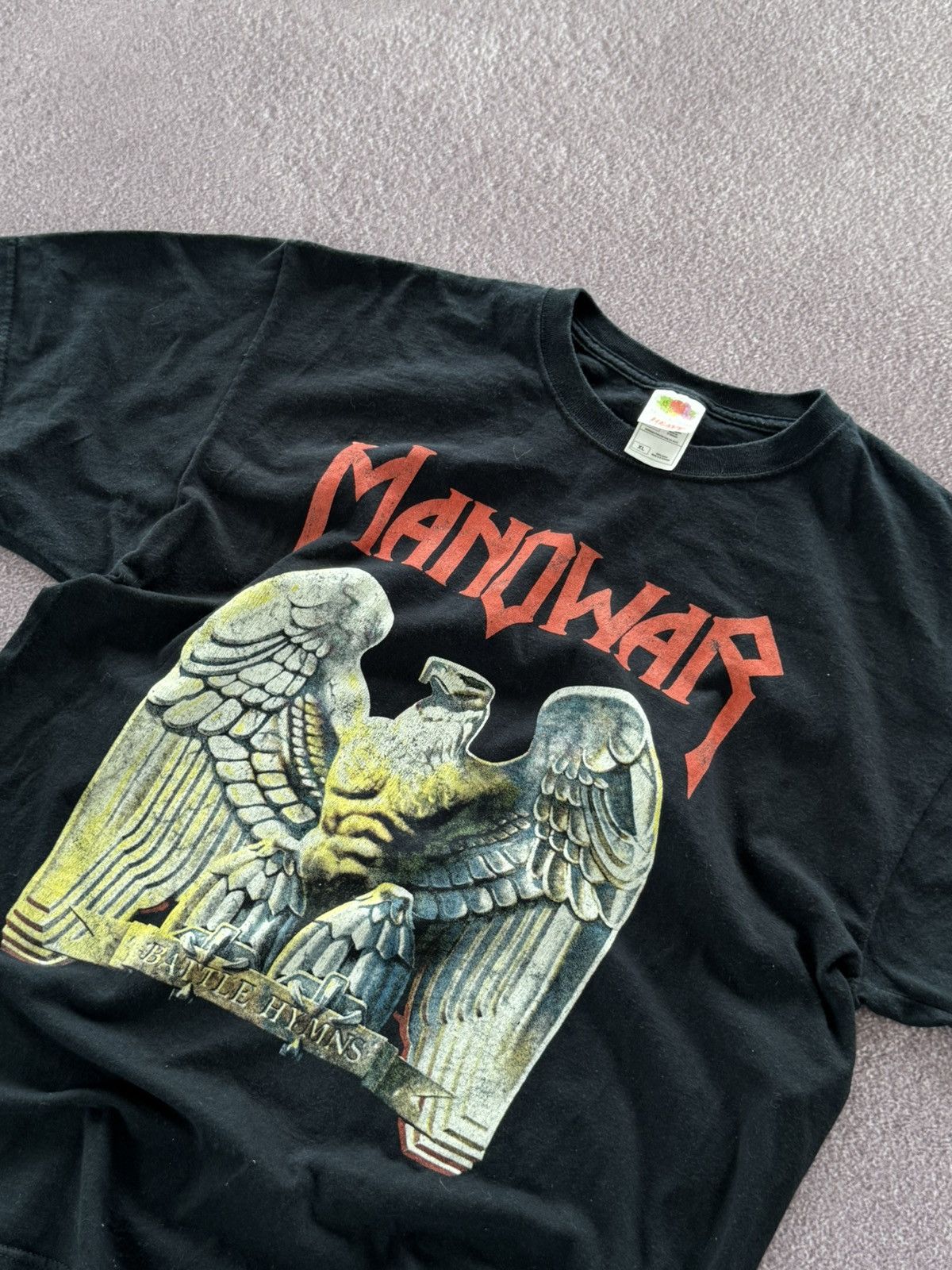 Band Tees Vintage 1990’s Manowar Punk Rock T-Shirt Size US XL / EU 56 / 4 - 6 Thumbnail