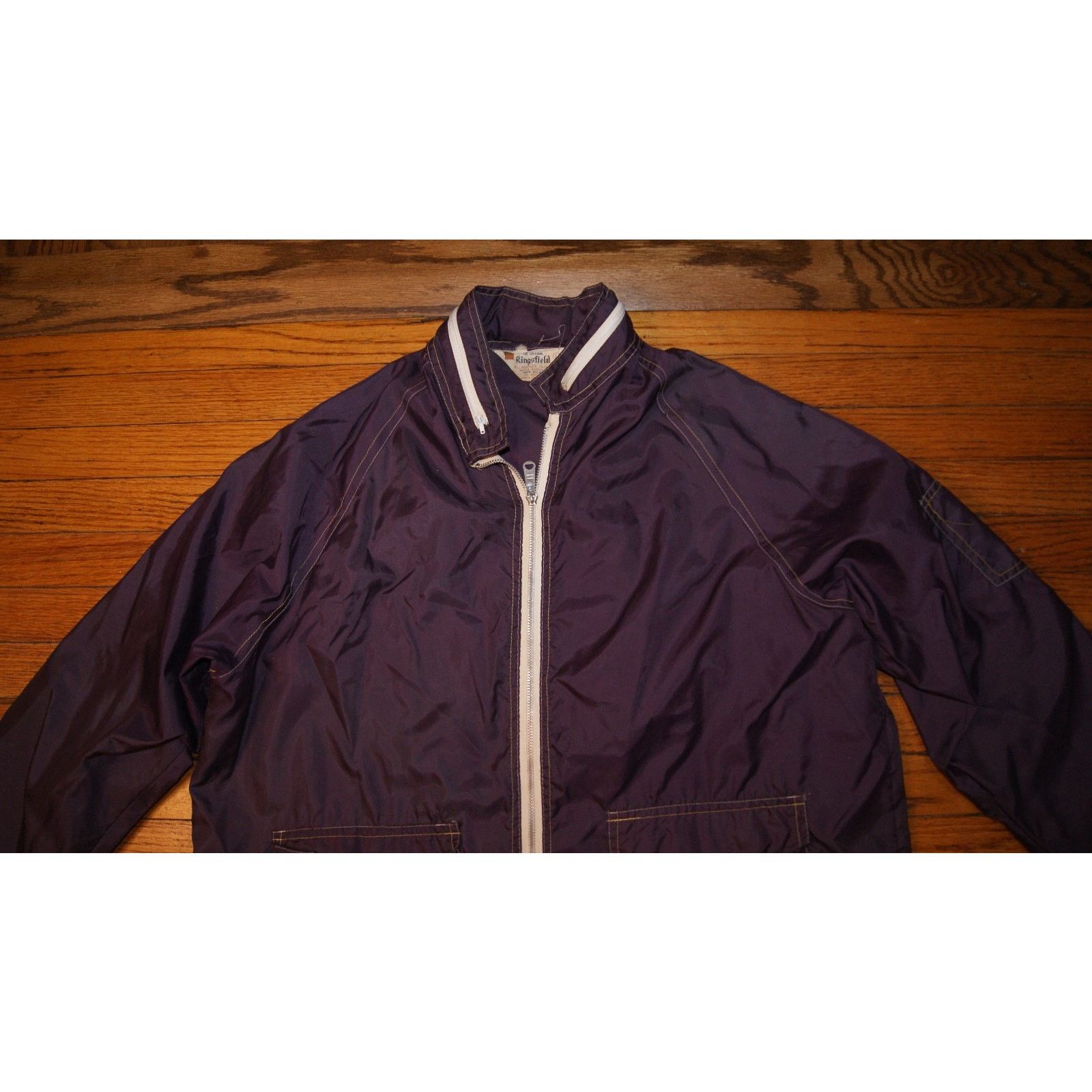 Vintage VTG Kingsfield Weather Jacket Mens L Zip Nylon Windbreaker Size US L / EU 52-54 / 3 - 4 Thumbnail