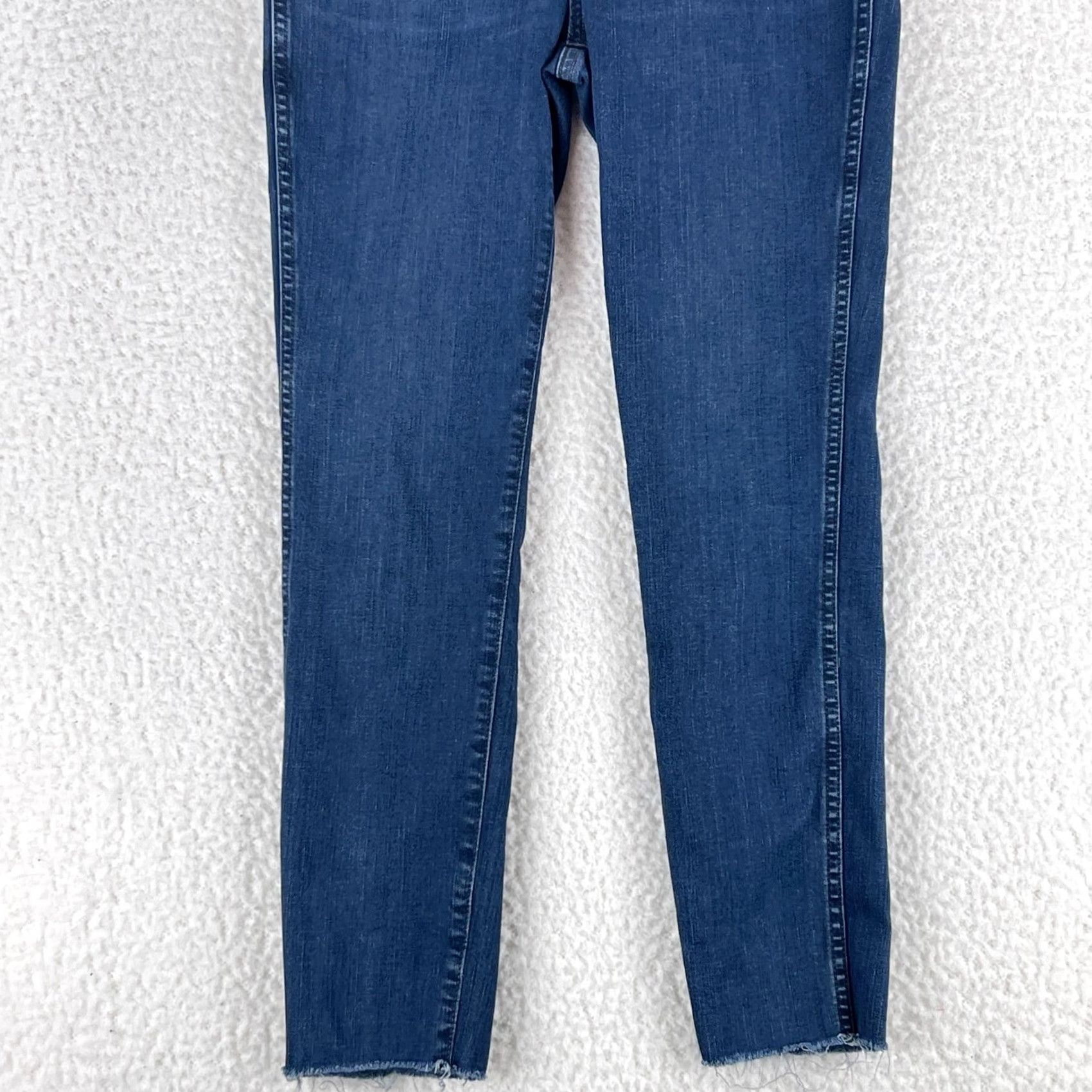 Madewell Madewell Jeans Womens 10" High-Rise Skinny Regular Size 26 Blue Denim Frayed Hems Size 26" / US 2 / IT 38 - 3 Thumbnail