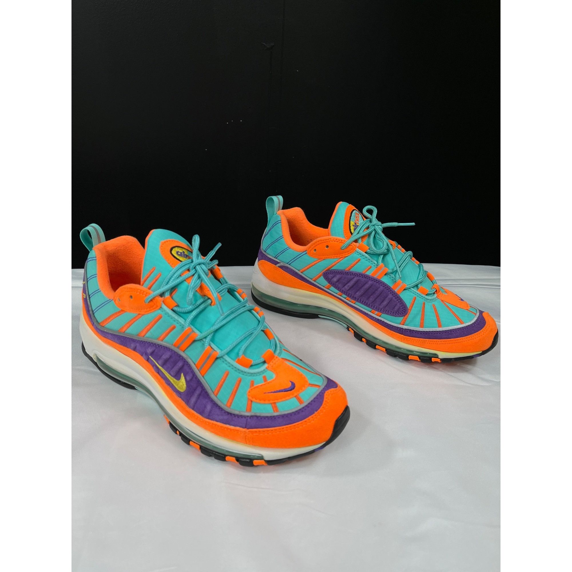 Nike Nike mens orange Purple and Turquoise Air Max 98 Size 10.5 S Size US 10.5 / EU 43-44 - 2 Thumbnail