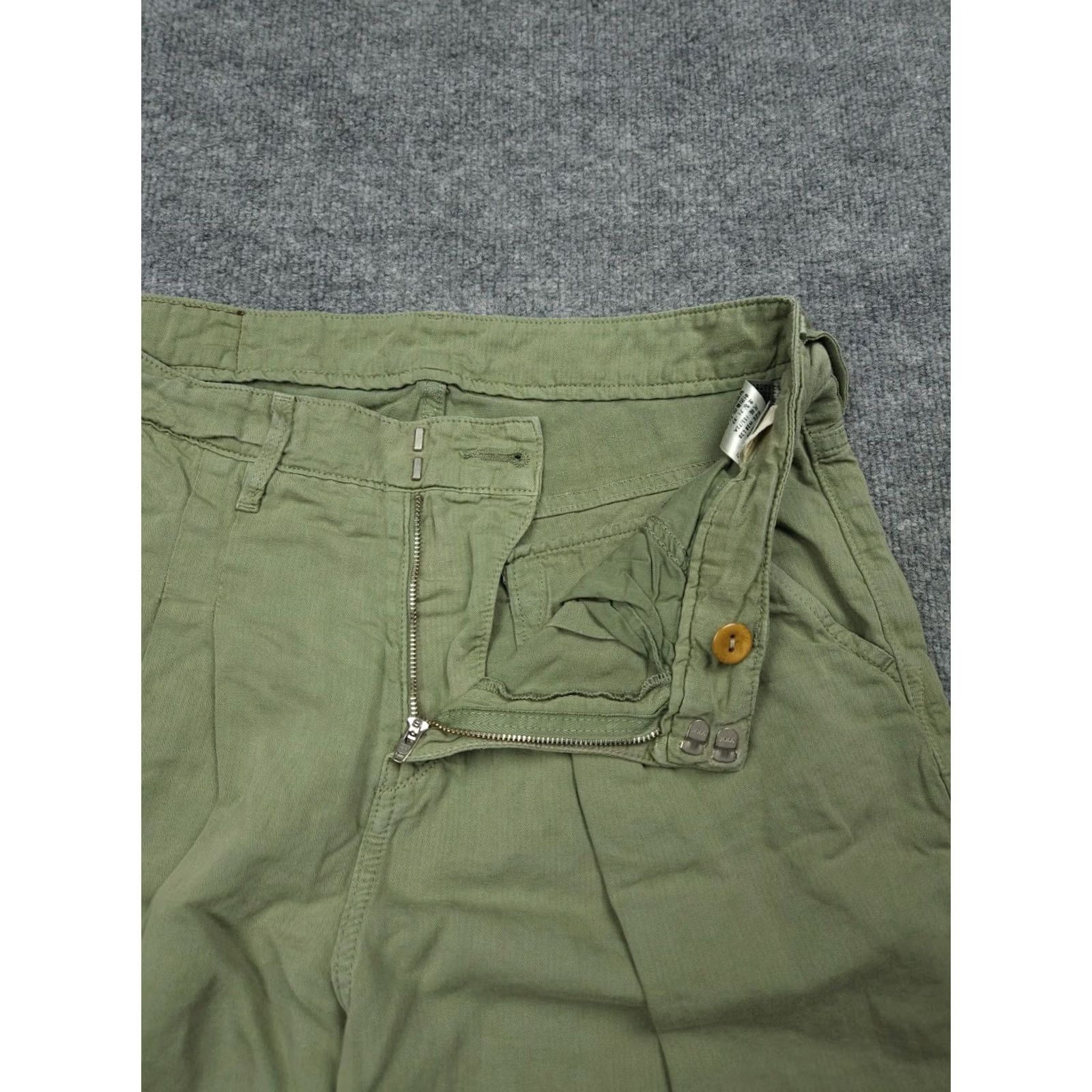 Levi's Levi'S Made & Crafted Green Cropped Linen Pants Mens 28 x 28 (FITS Size US 28 / EU 44 - 4 Thumbnail