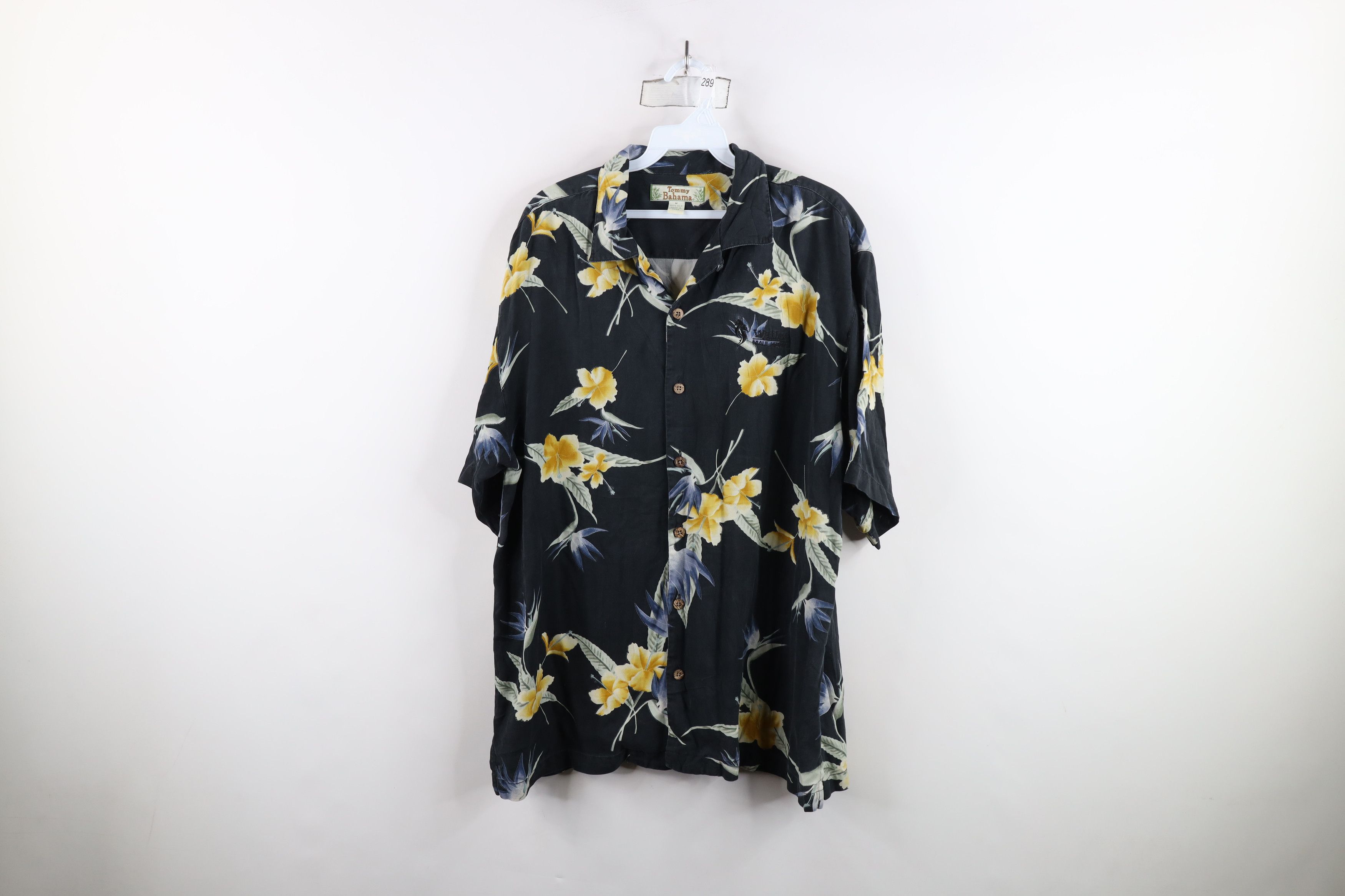Tommy Bahama × Vintage Vintage 90s Tommy Bahama Hawaii Flower Silk Button Shirt Size US M / EU 48-50 / 2 - 1 Thumbnail