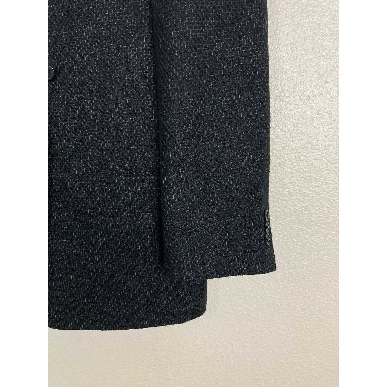 Gianni Valentino Gianni Jeffrey Michael Blazer Mens 44 Black Double Breasted Size 44R - 5 Thumbnail