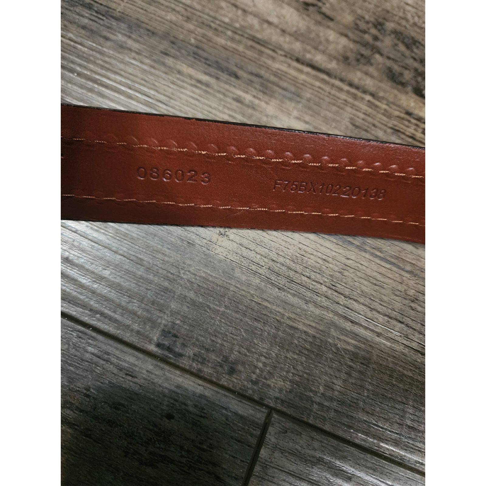 Daniel Cremieux Daniel Cremieux Brown stitching belt Italian Leather Sz38 G Size 38 - 9 Thumbnail