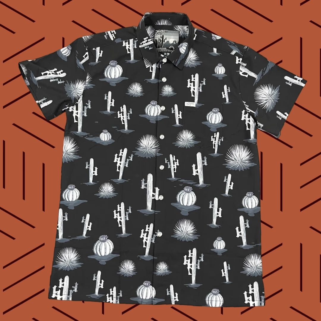 Etro VINTAGE Rifle Shirt Mens Large Black White Homeland Guns Cactus Desert Button-Down Size US L / EU 52-54 / 3 - 1 Thumbnail