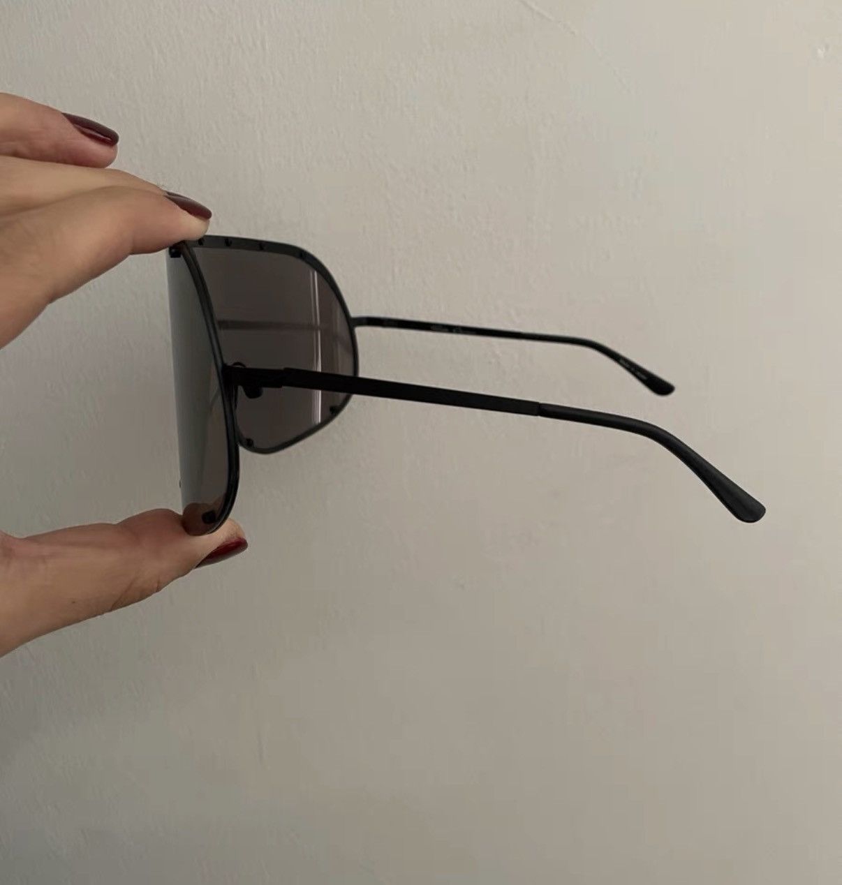Rick Owens Rick Owens MASK Mask Mirror Oversized Sunglasses Size ONE SIZE - 6 Thumbnail