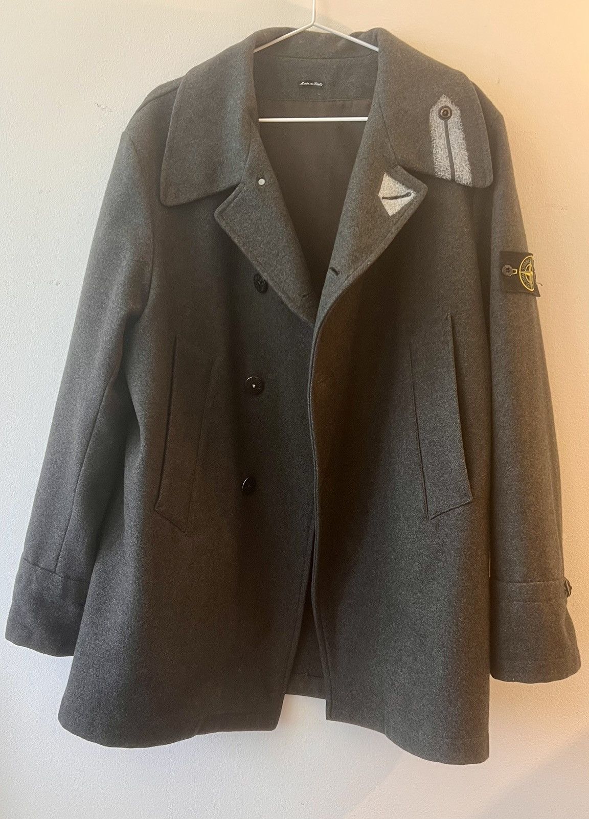 Stone Island × Vintage Vintage Stone Island Wool Coat Size US L / EU 52-54 / 3 - 12 Thumbnail