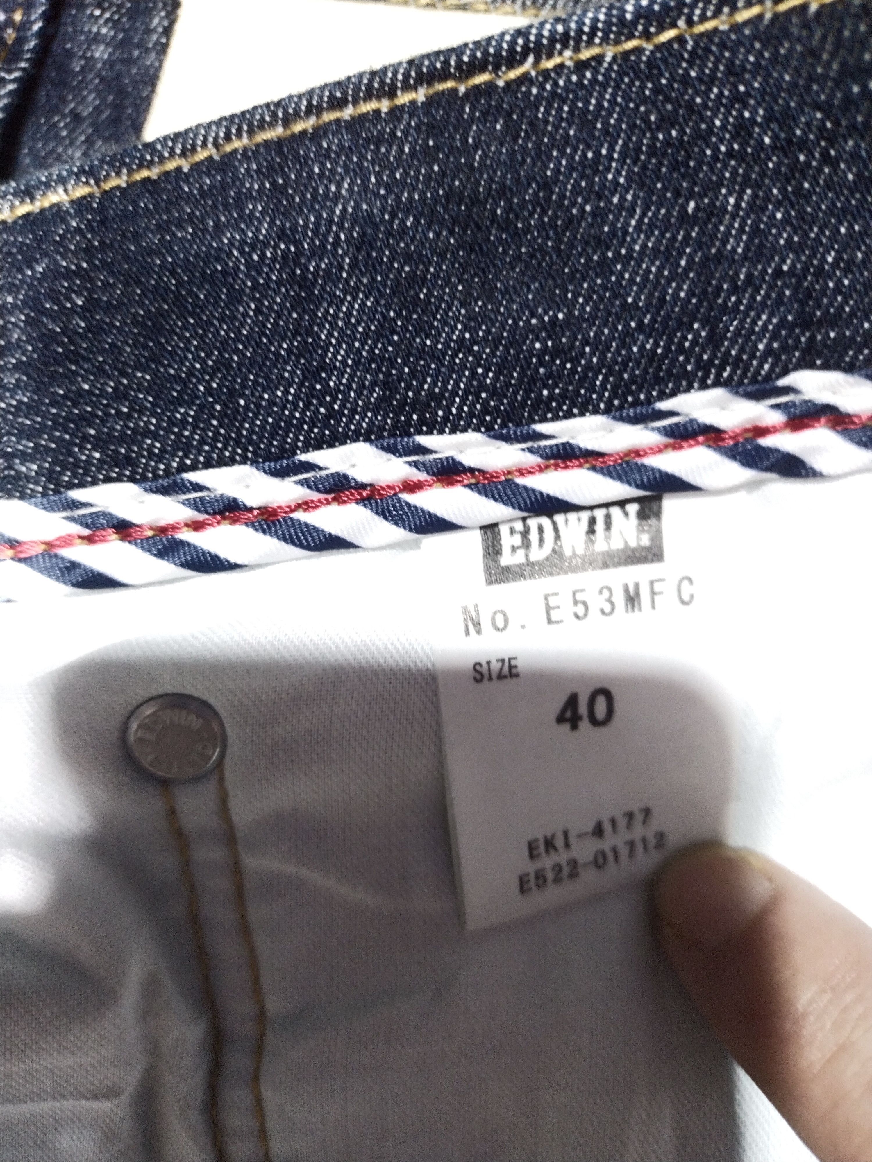 Edwin × Japanese Brand × Vintage Jeans Edwin 503 "Stretchable" Sz 40" Size US 40 / EU 56 - 14 Thumbnail