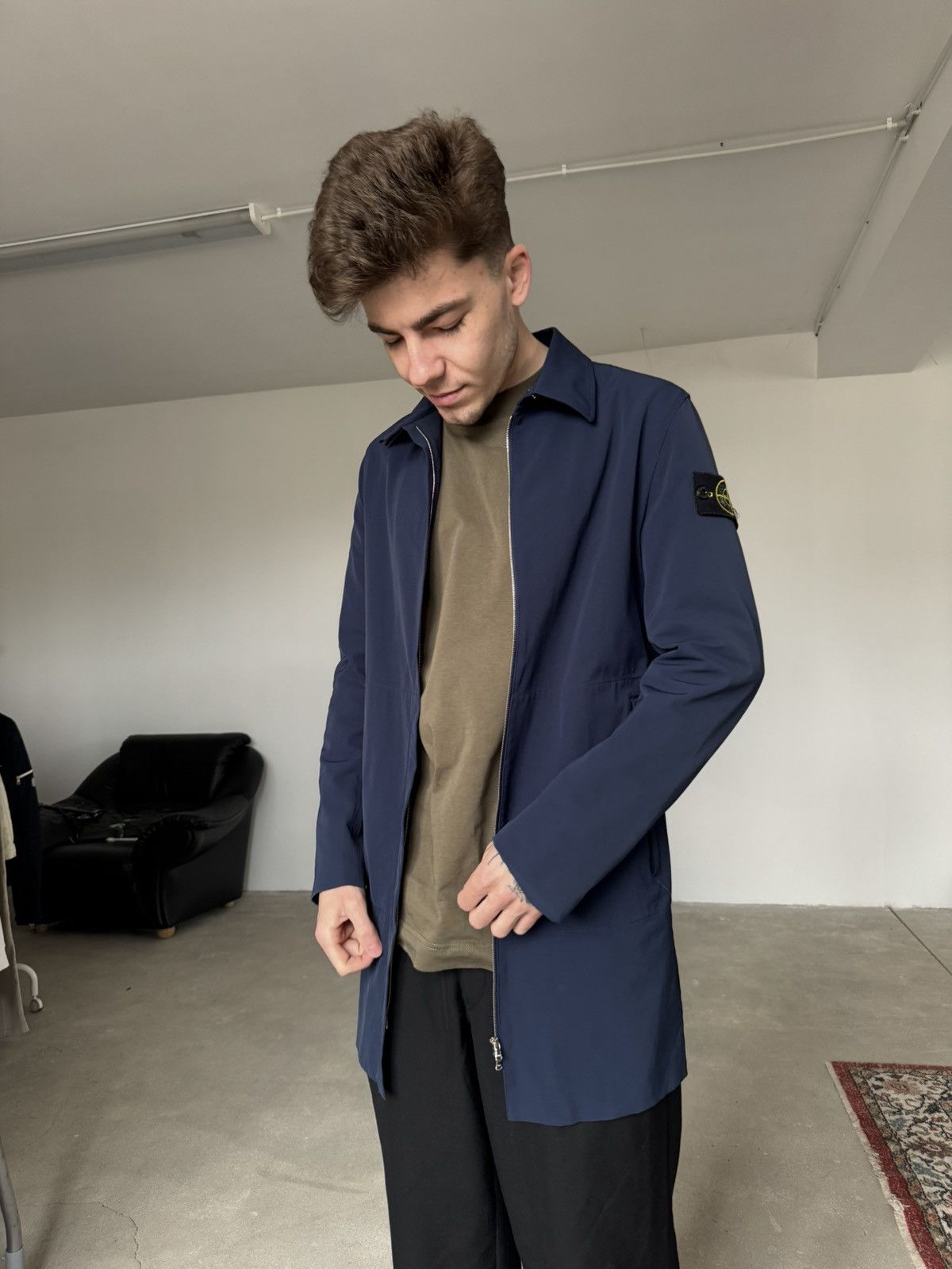 Stone Island Vintage Stone Island Trench Dark Blue Size US S / EU 44-46 / 1 - 2 Thumbnail