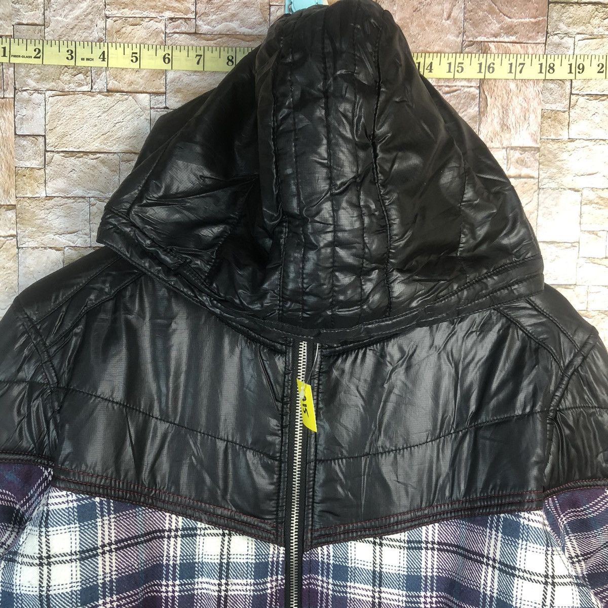 Japanese Brand Amp By Manydope Purpel Checked Purple Bomber Jacket #A15 Size M / US 6-8 / IT 42-44 - 9 Thumbnail