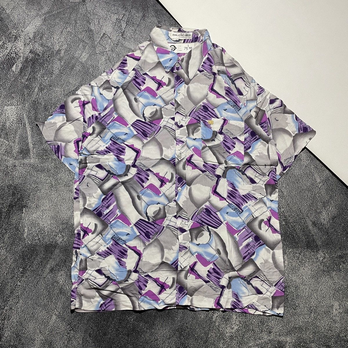 Balenciaga Rare 1993 Balenciaga Shirts Pattern Size US L / EU 52-54 / 3 - 1 Thumbnail