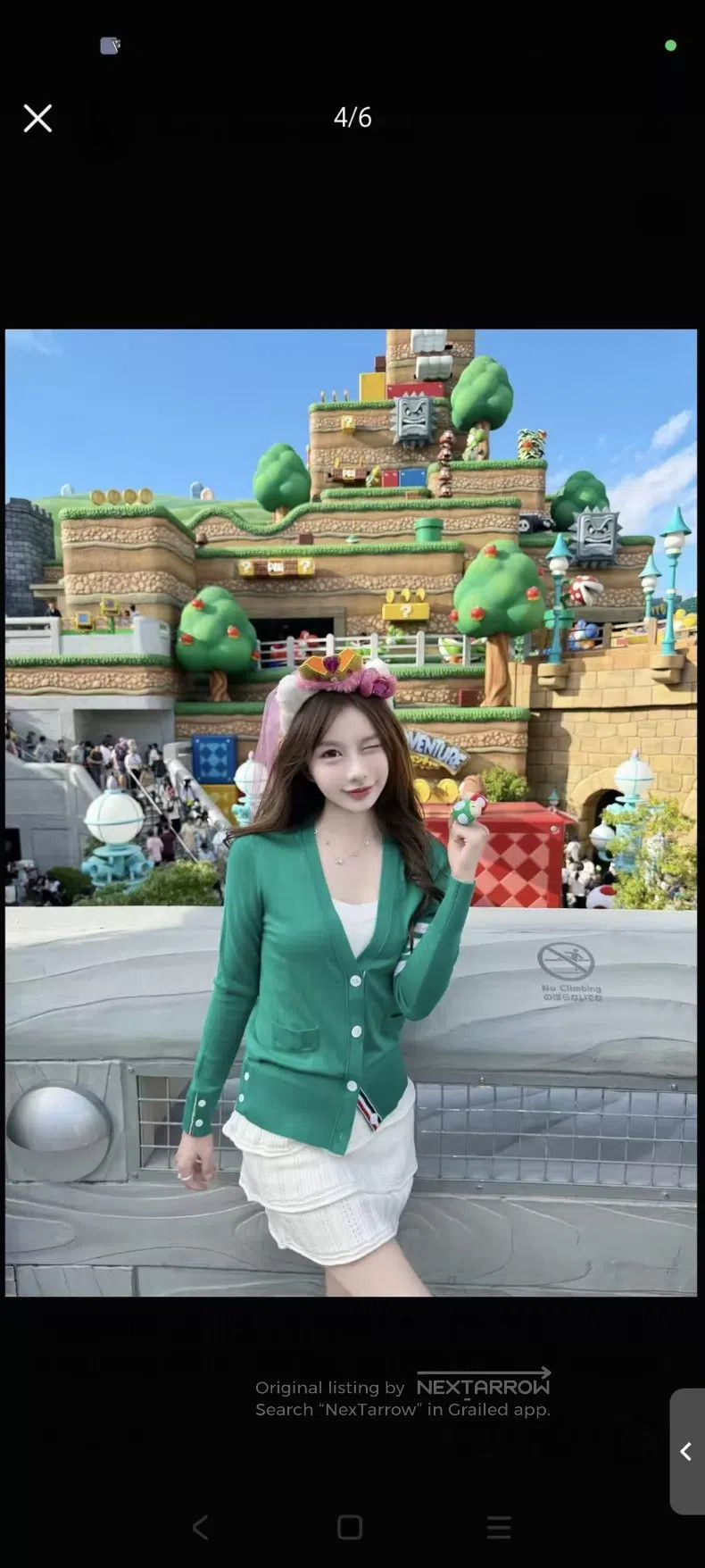 Thom Browne Thom Browne Bamboo Leaf Green Knitted Collar Cardigan Size US L / EU 52-54 / 3 - 5 Thumbnail