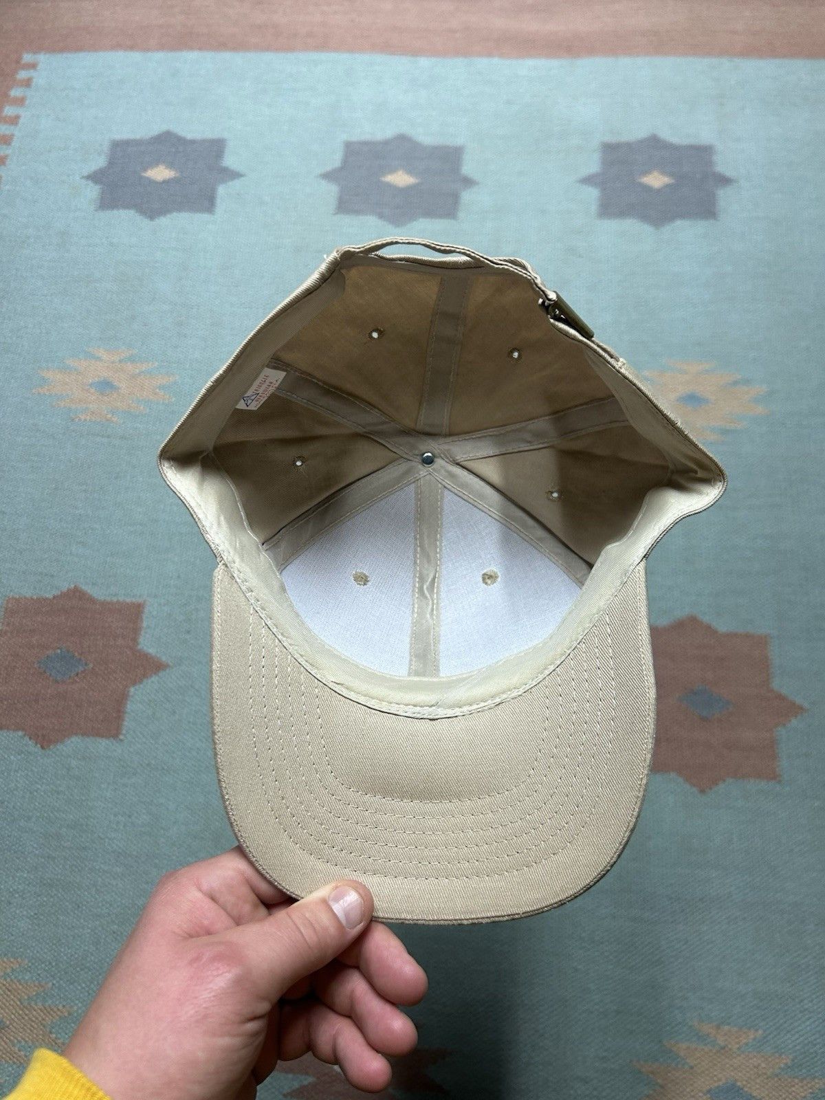 Vintage Vintage strapback hat Alaska totem kachina beige tan adult Size ONE SIZE - 6 Thumbnail