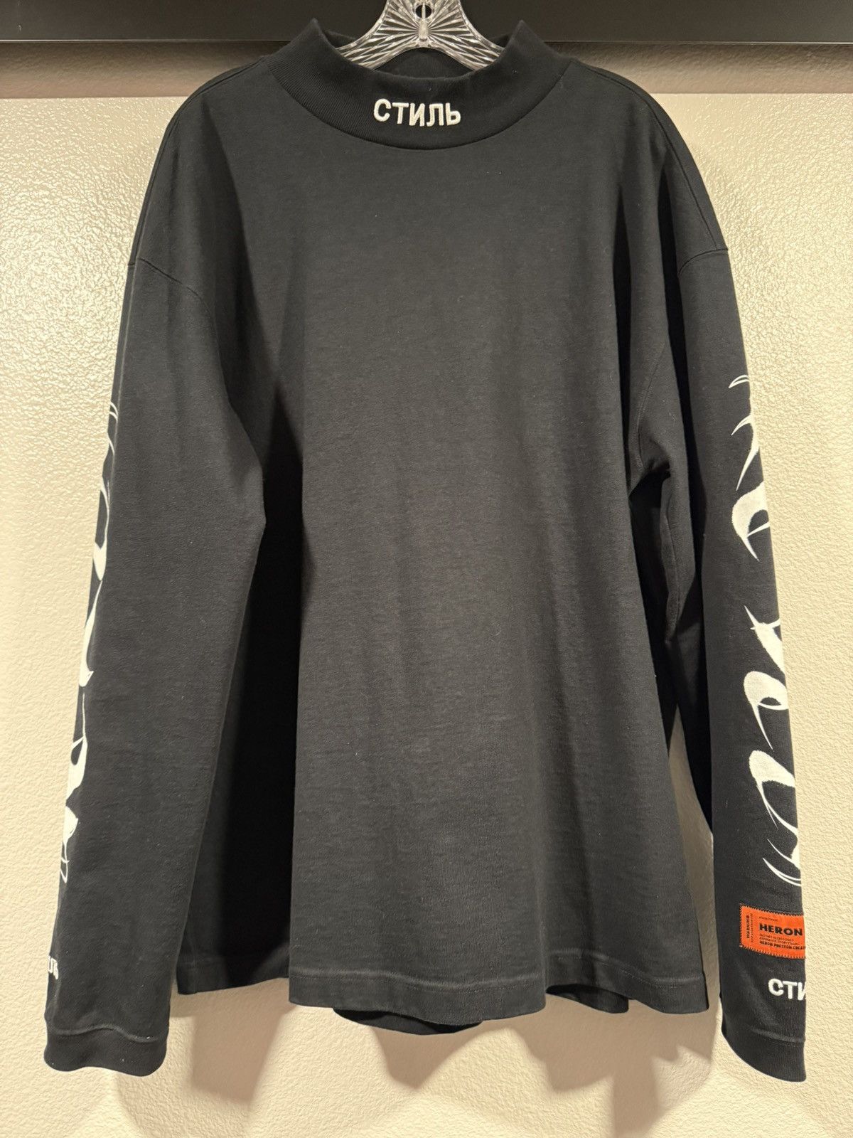 Heron Preston Heron Preston Mockneck Logo Detail L/S Tee Size US L / EU 52-54 / 3 - 1 Thumbnail