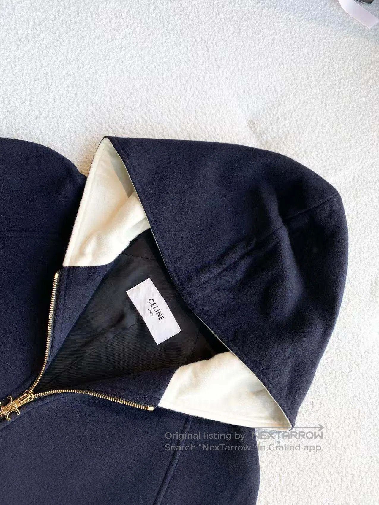 Celine Celine Letter-embroidered logo hooded jacket| Size XS / US 0-2 / IT 36-38 - 4 Thumbnail