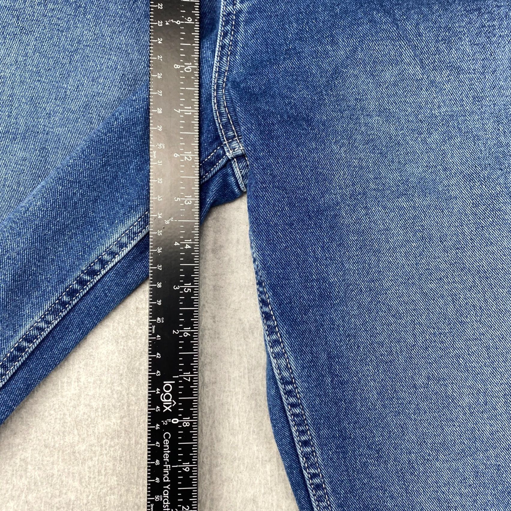 Essentials Amazon Jeans Mens 33X30 Blue Straight Leg Pockets Slim Stretch 5-Pocket Denim Regular Belt Loops 5 Size US 33 - 6 Thumbnail