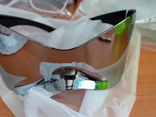 VIBE Silver Color Oversized Punk Y2K Sunglasses Goggle styles Size ONE SIZE - 2 Thumbnail