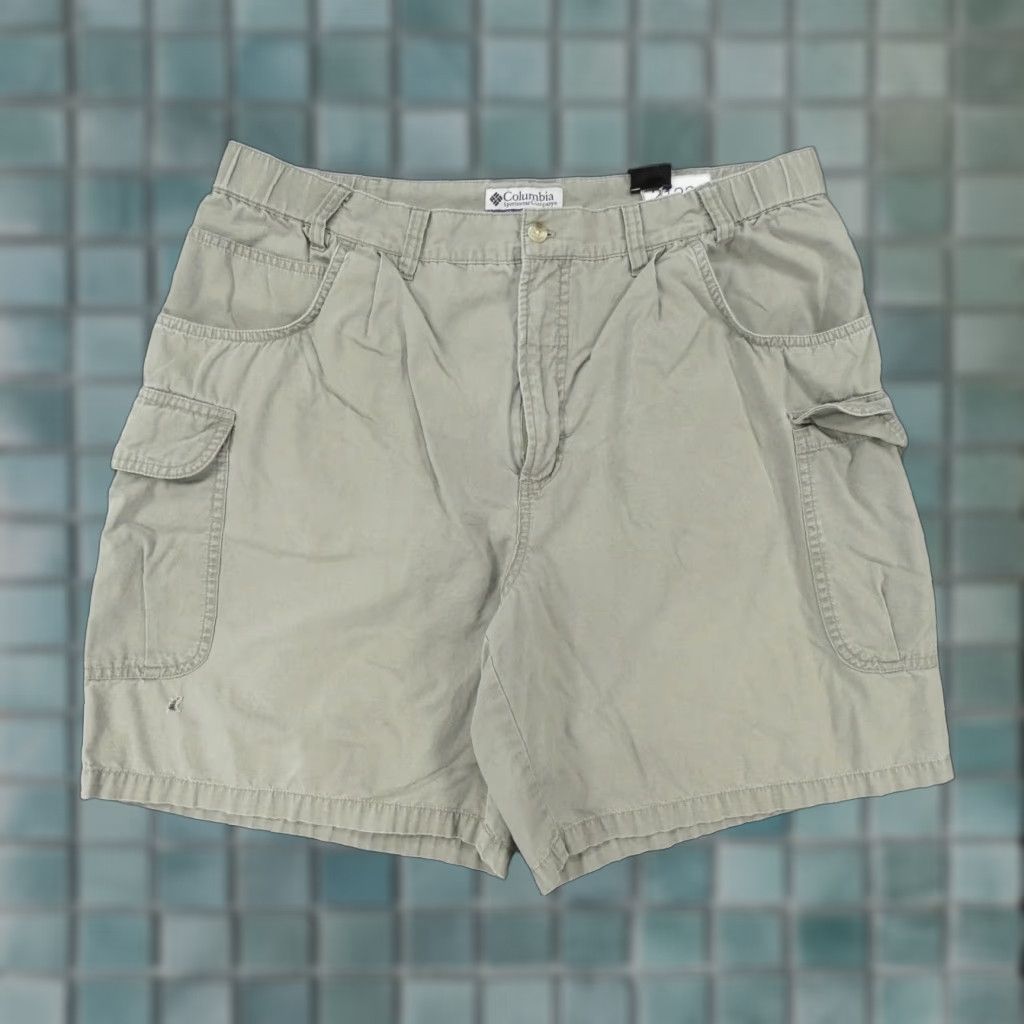 Vintage Columbia Shorts Mens 38 Cargo Flat Front Brown Outdoors Casual Size US 37 - 1 Thumbnail