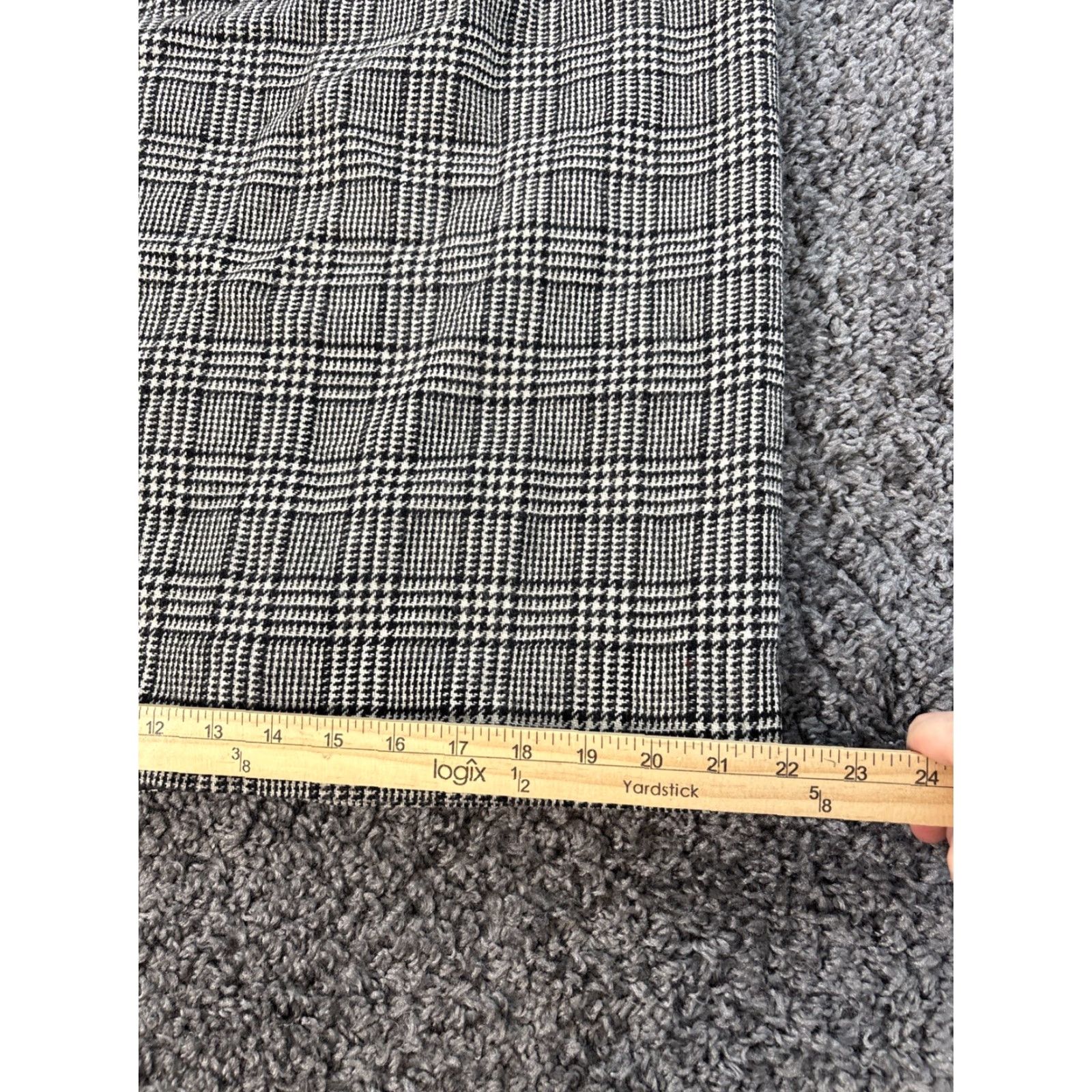 Vintage VINTAGE Savannah Gray Herringbone Wool Midi Skirt Women 14W Long Pencil Lined Tweed 90s Fall Winter Spring Size 36" / US 14 / IT 50 - 3 Thumbnail