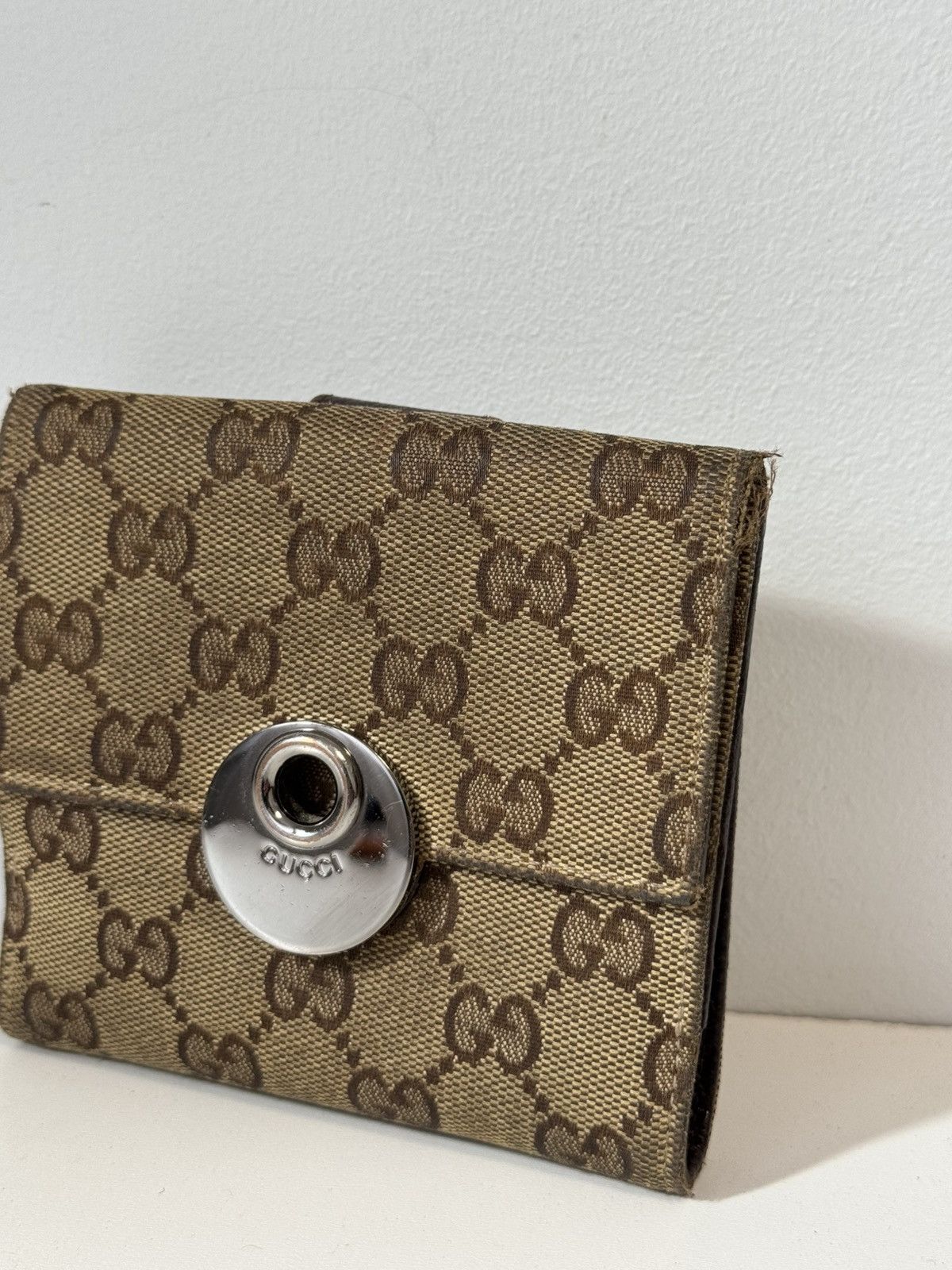Gucci Authentic, Gucci Brown Mono Canvas Compact Bi-fold Size ONE SIZE - 3 Thumbnail