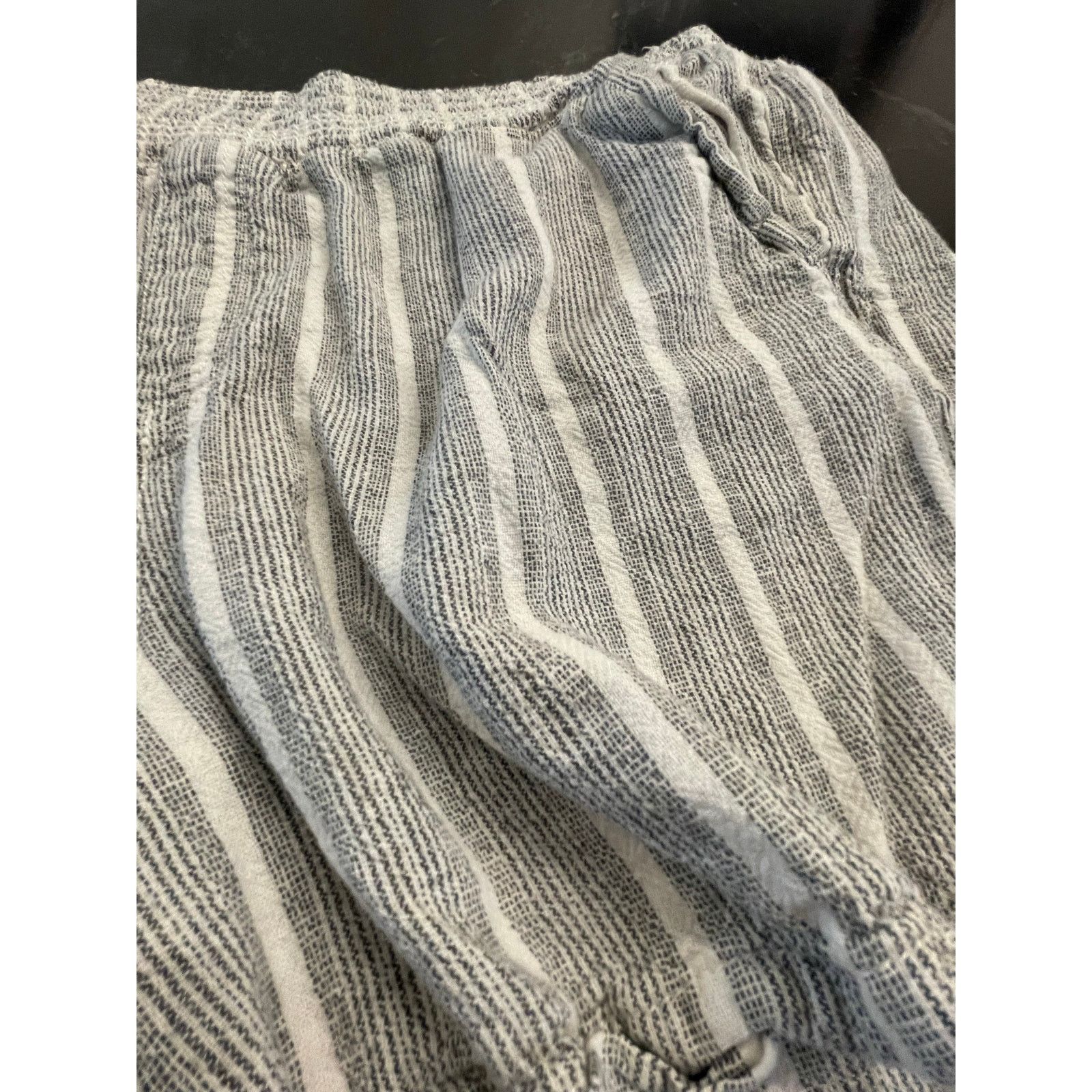 Other BRIGGS linen blend blk/white stripe baggy shorts XL Size 38" / US 16 / IT 52 - 4 Thumbnail