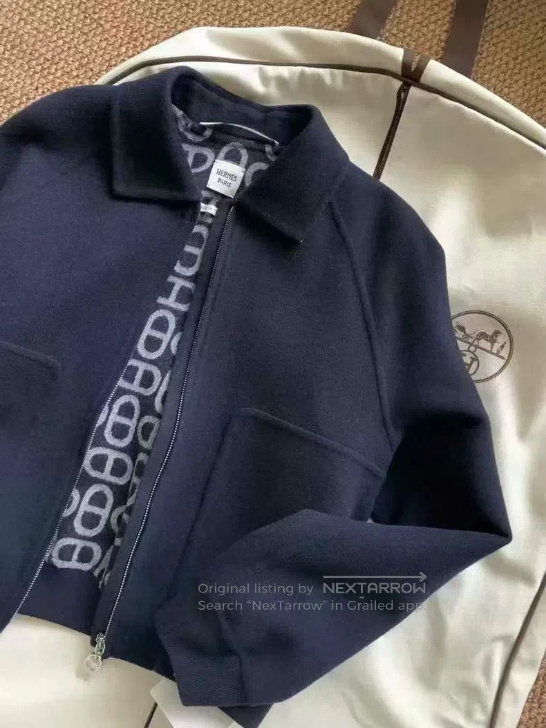Hermes Hermes Navy Pig Nose Wool Jacket Size XS / US 0-2 / IT 36-38 - 5 Thumbnail