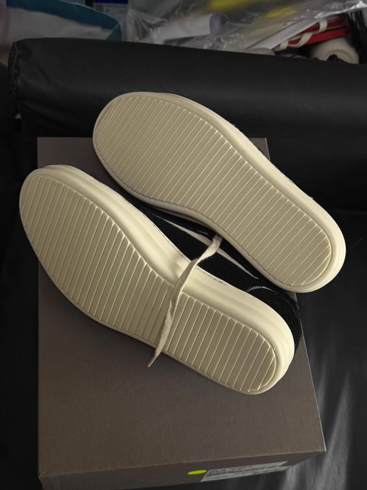 Rick Owens Rick Owens Mainline Black & White Horse Hair Vans Ｑ20 Size US 9.5 / EU 42-43 - 2 Thumbnail