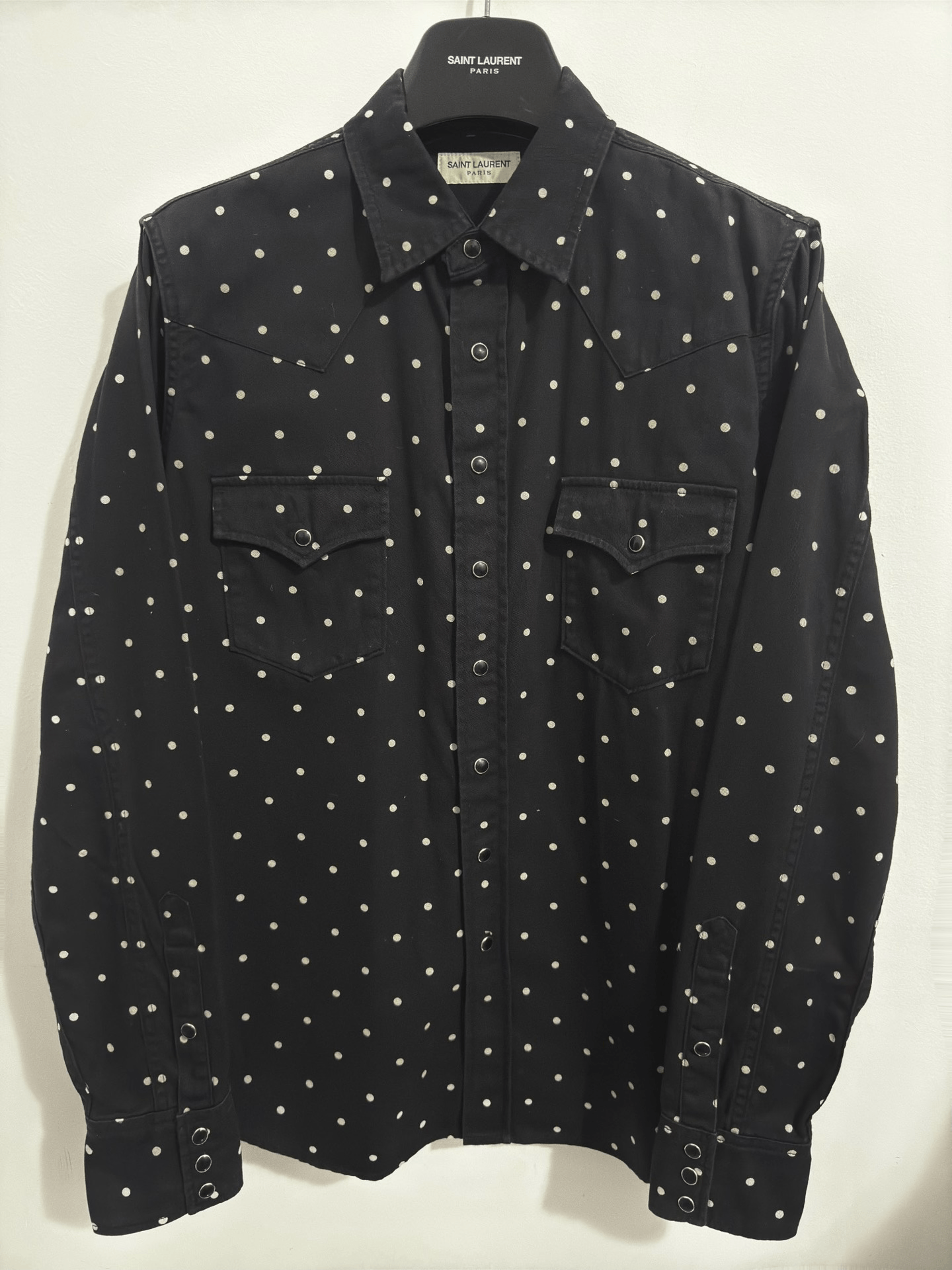 Saint Laurent Paris Saint Laurent Polka Dot Shirt Size XL / US 12-14 / IT 48-50 - 1 Thumbnail