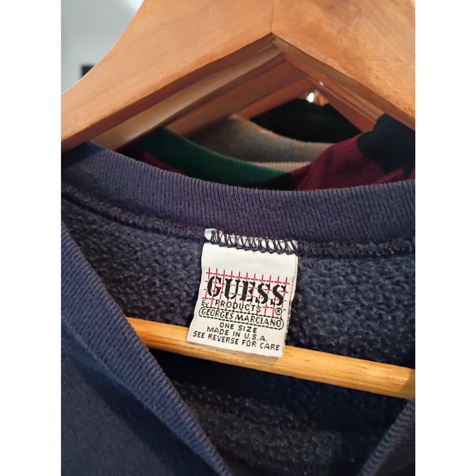 Guess VINTAGE Guess Made In USA Grail Sweatshirt Pullover Men L Blue Embroidered Christmas Crew Neck Sweatshirt Size US L / EU 52-54 / 3 - 3 Thumbnail