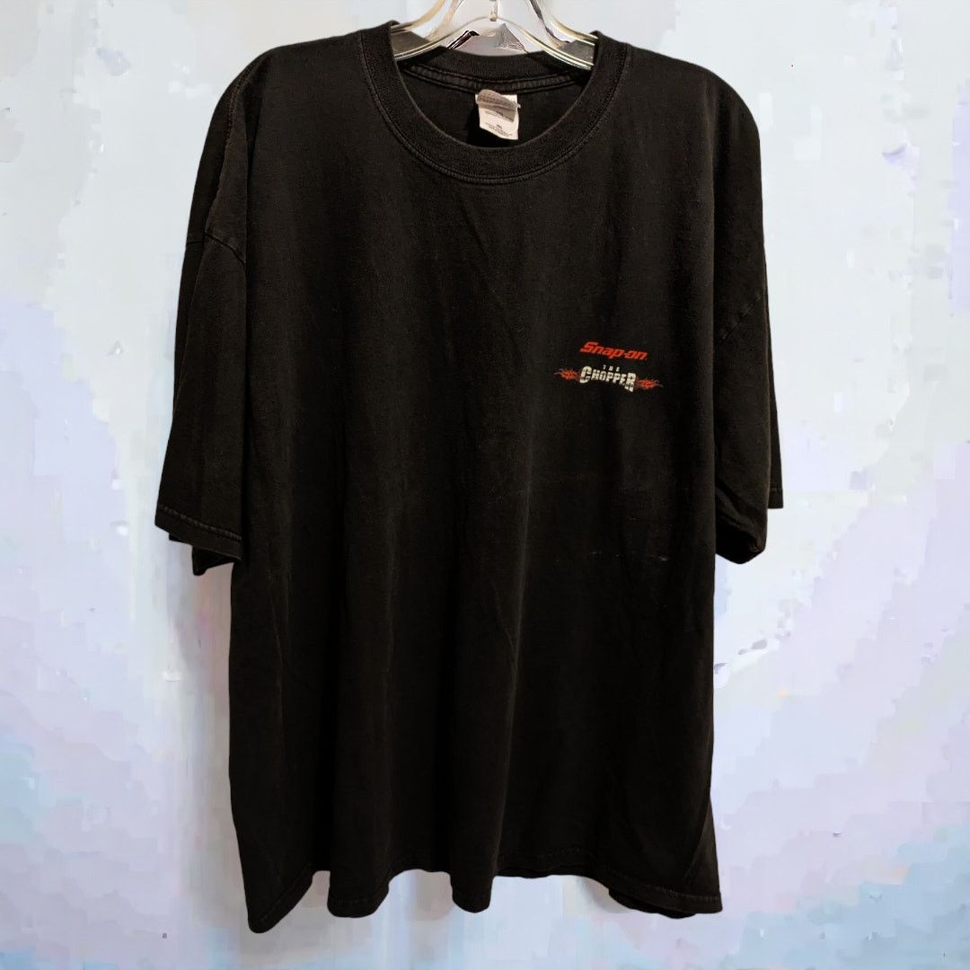 Gildan Vintage Snap On Tools Chopper Short Sleeve T-Shirt Men's 2X Size US XL / EU 56 / 4 - 2 Thumbnail